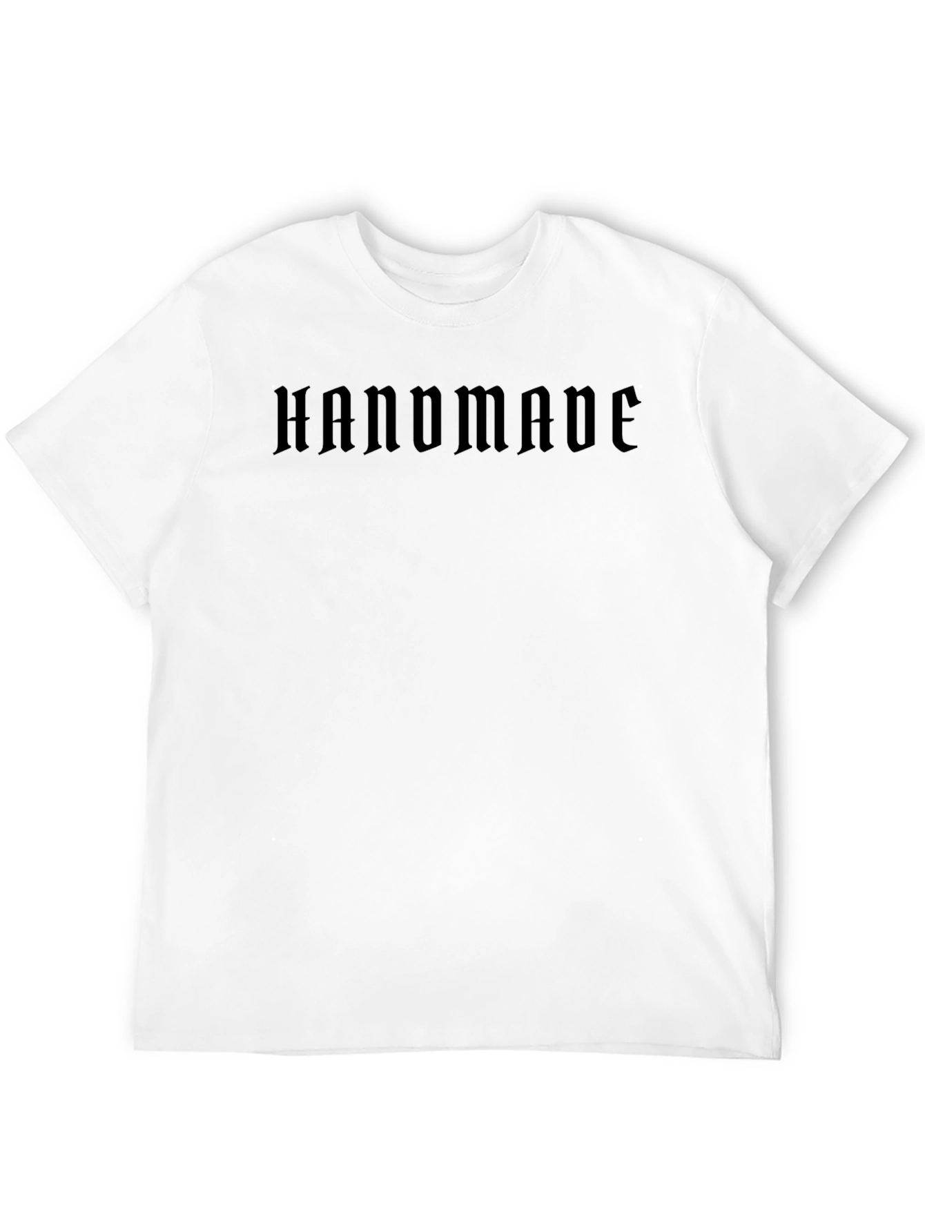 Handmade Gothic Text Black T-Shirt