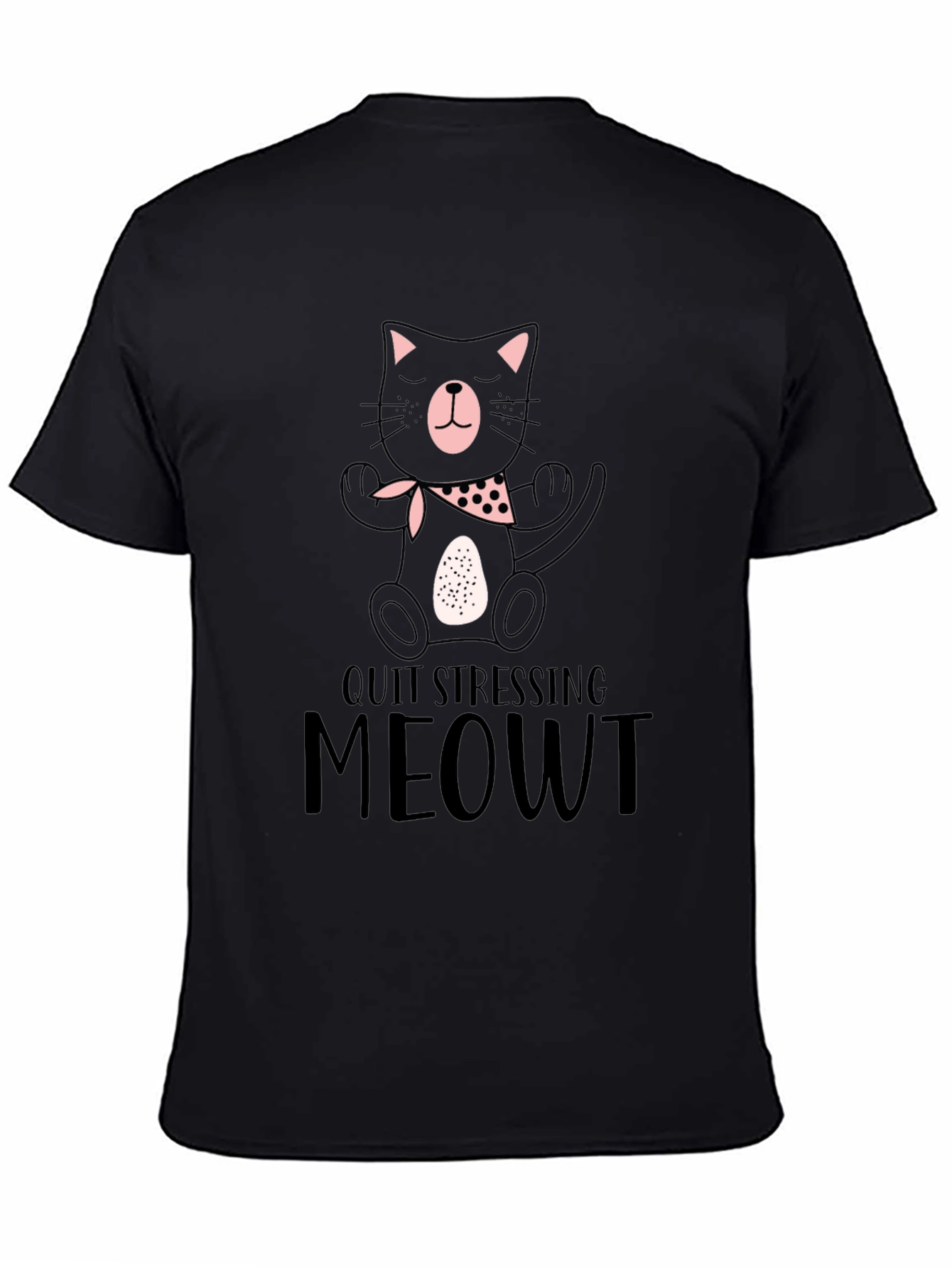Relaxed Fit Mens Quit Stressing Meowt T-Shirt
