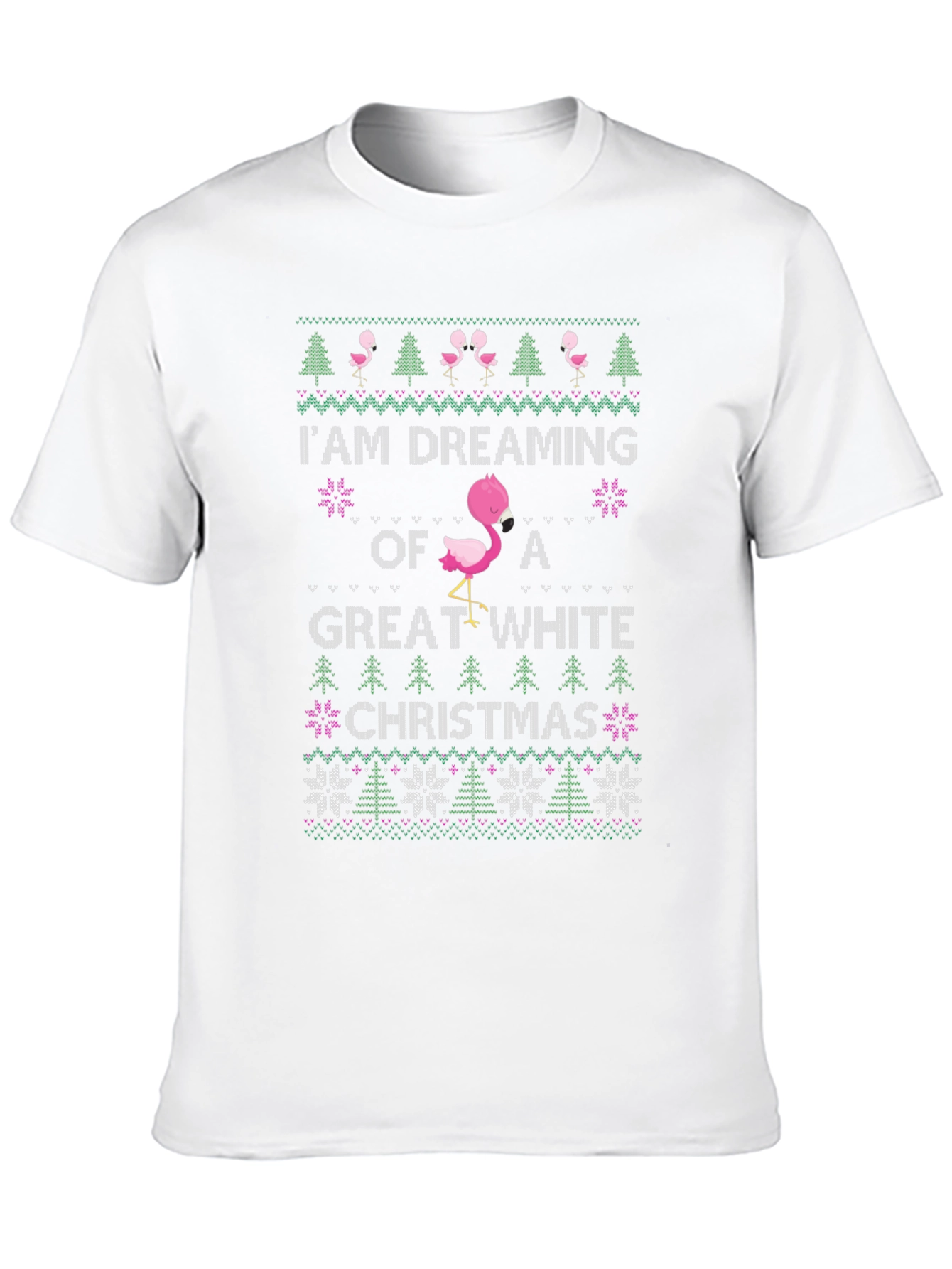 Flamingo Great White Christmas T-Shirt
