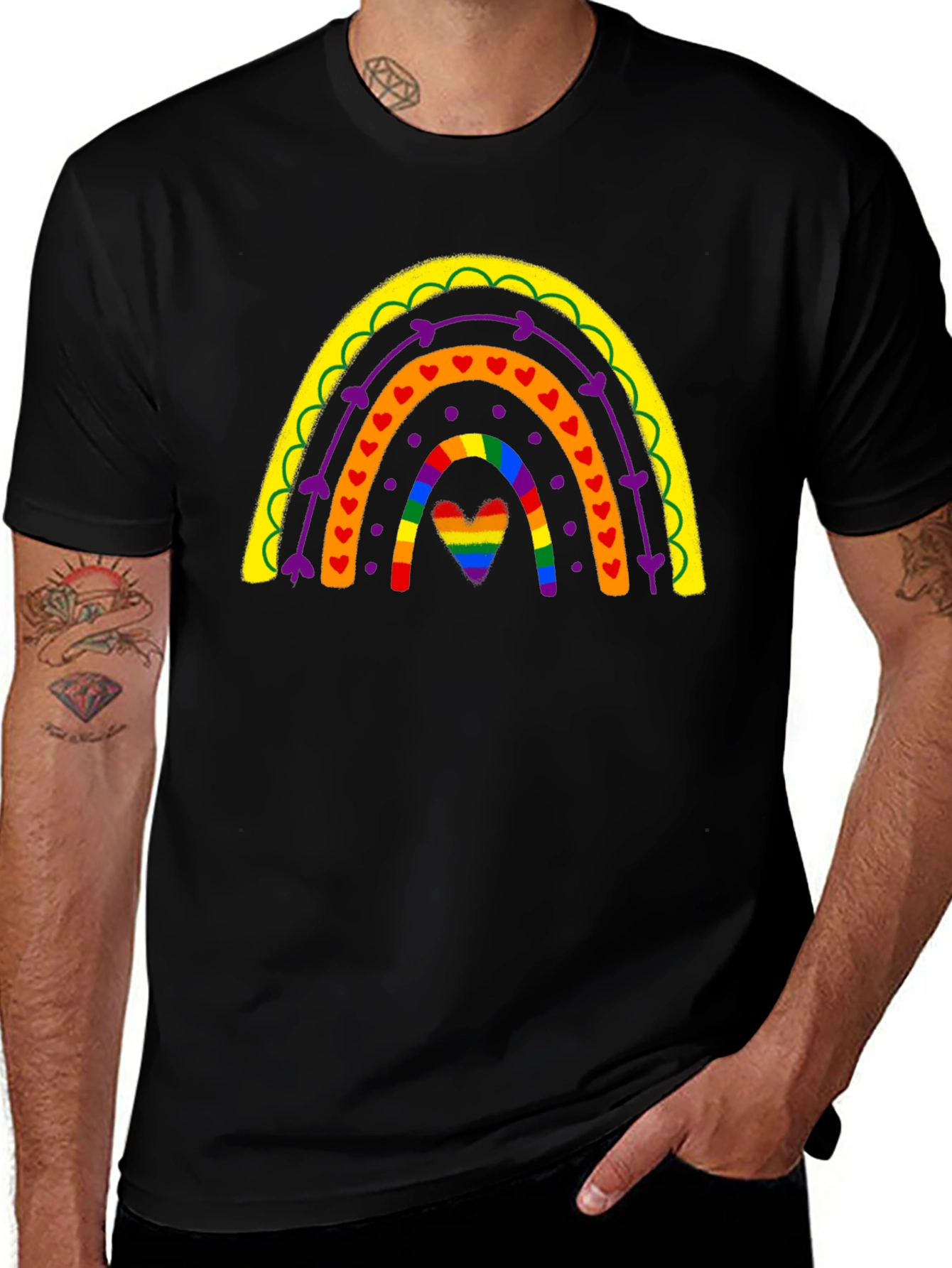 Rainbow Heart Pride T-Shirt