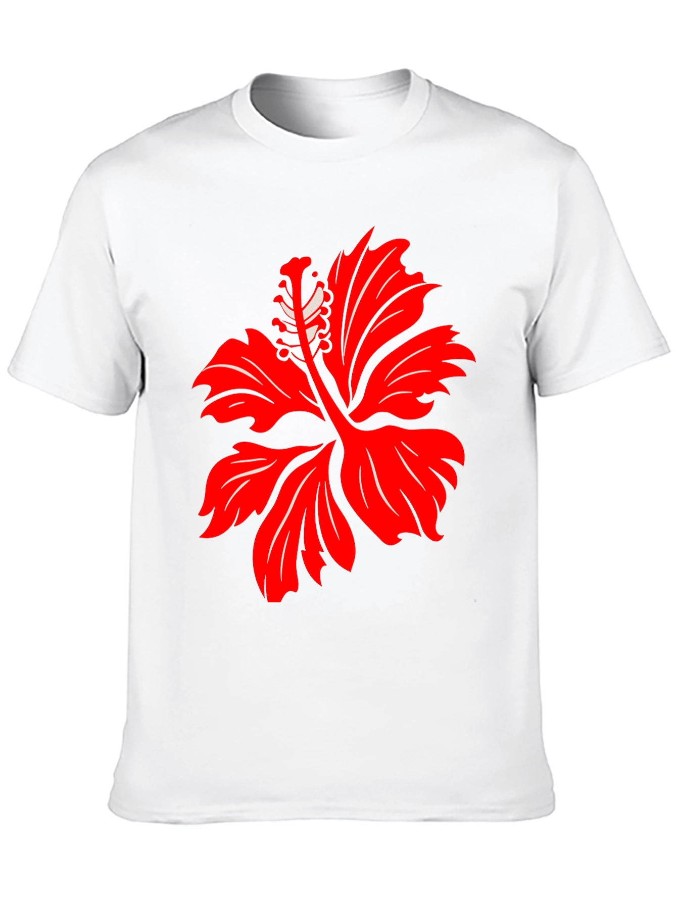 Hibiscus Flower Graphic Tee - Black