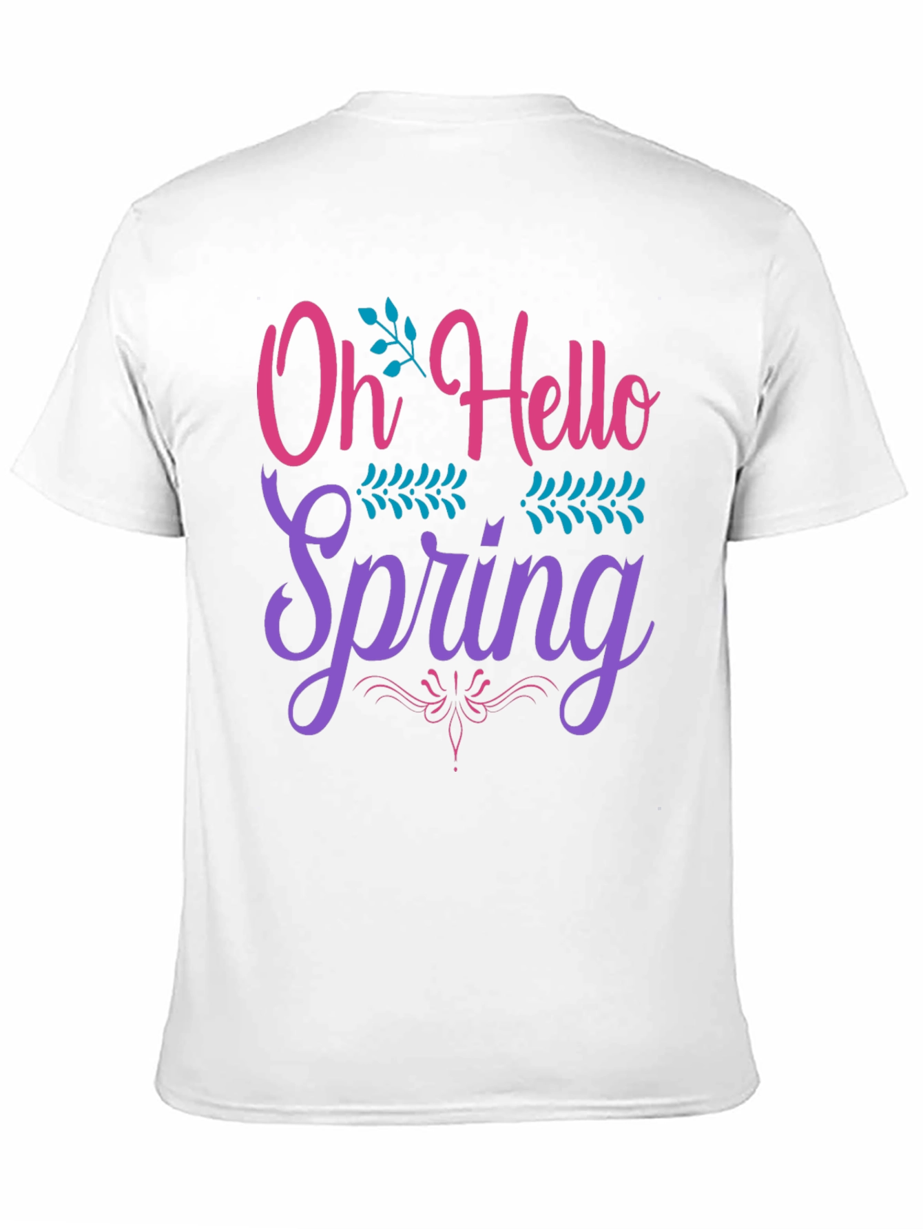 Oh Hello Spring T-Shirt Black Cotton Tee