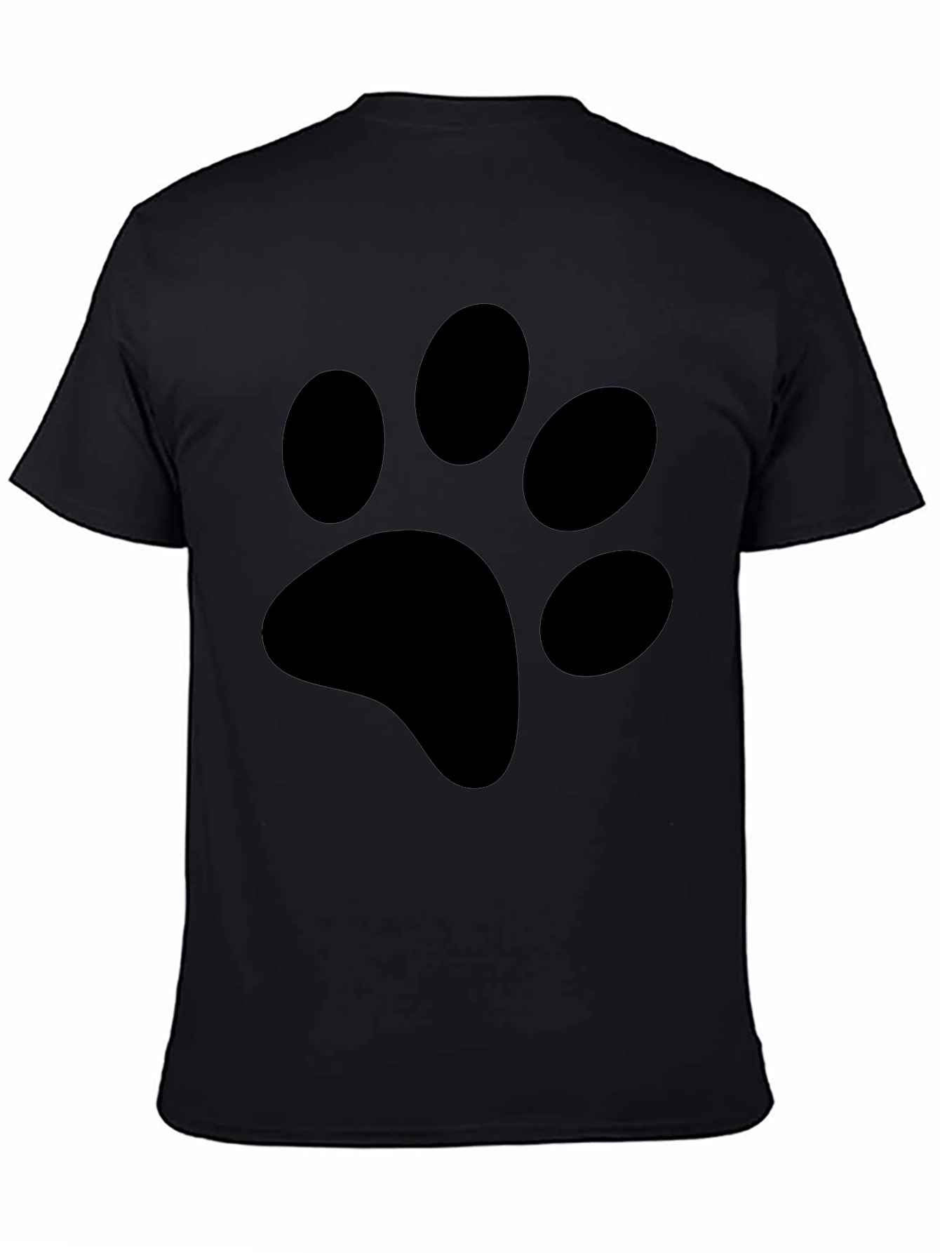 Black Paw Print T-Shirt - Casual Style