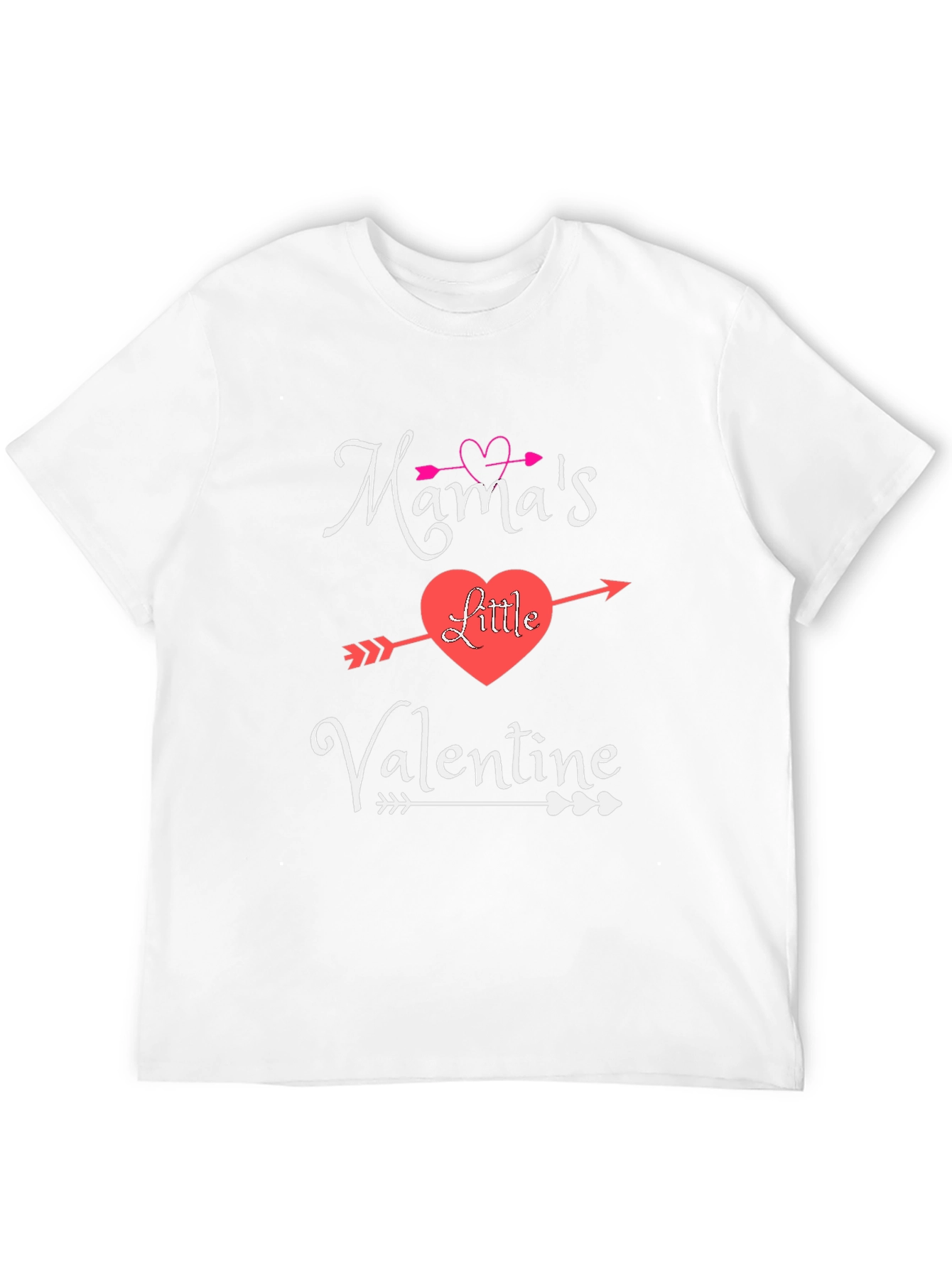Mamas Little Valentine Graphic Tee - Heart Arrow Design