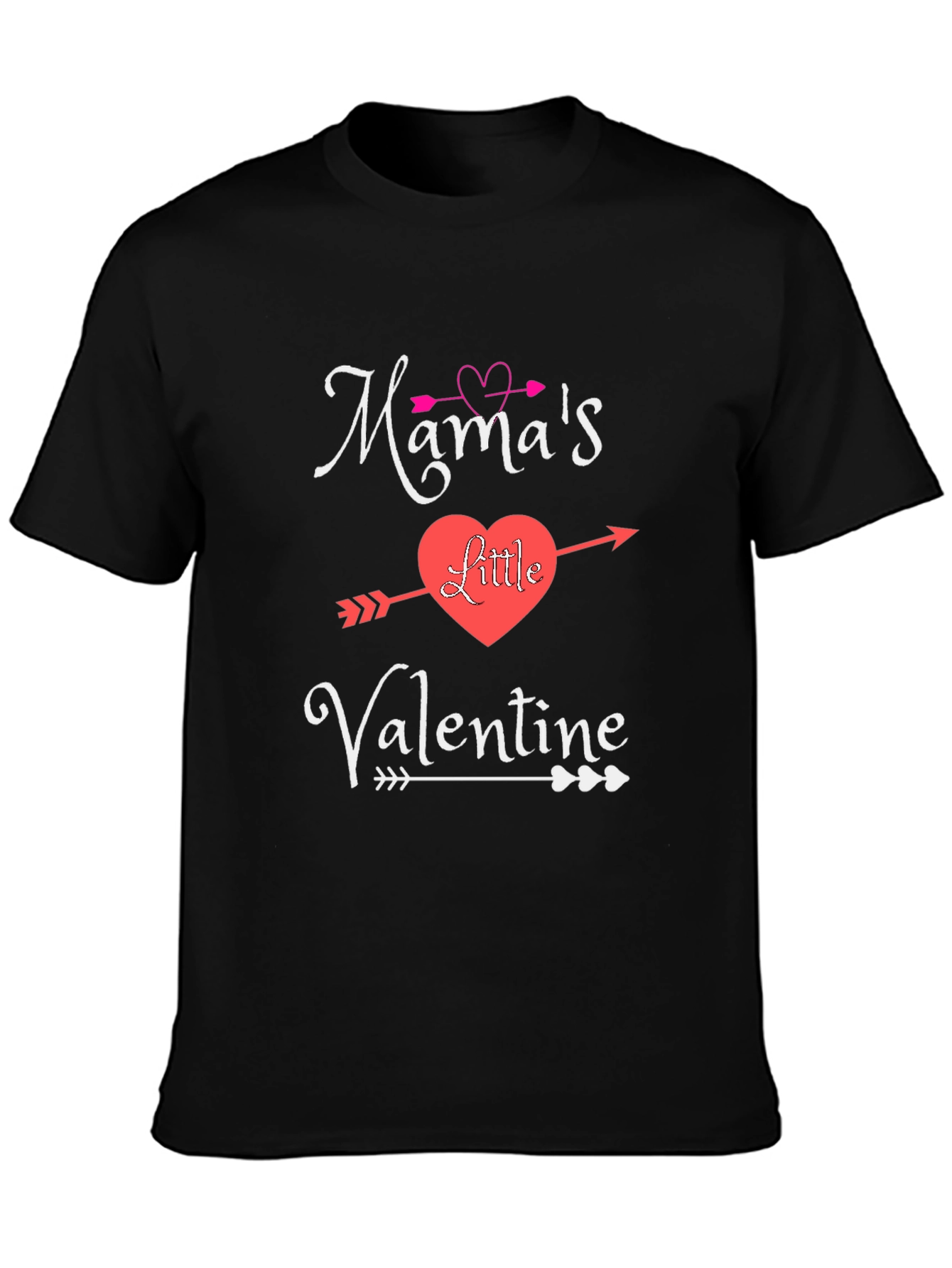 Mamas Little Valentine Graphic Tee - Heart Arrow Design