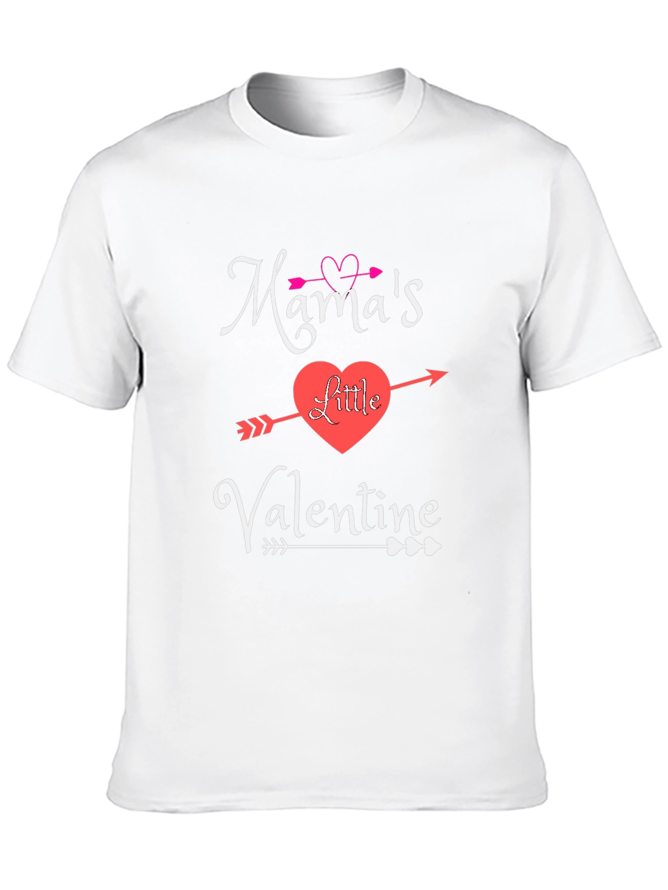 Mamas Little Valentine Graphic Tee - Heart Arrow Design
