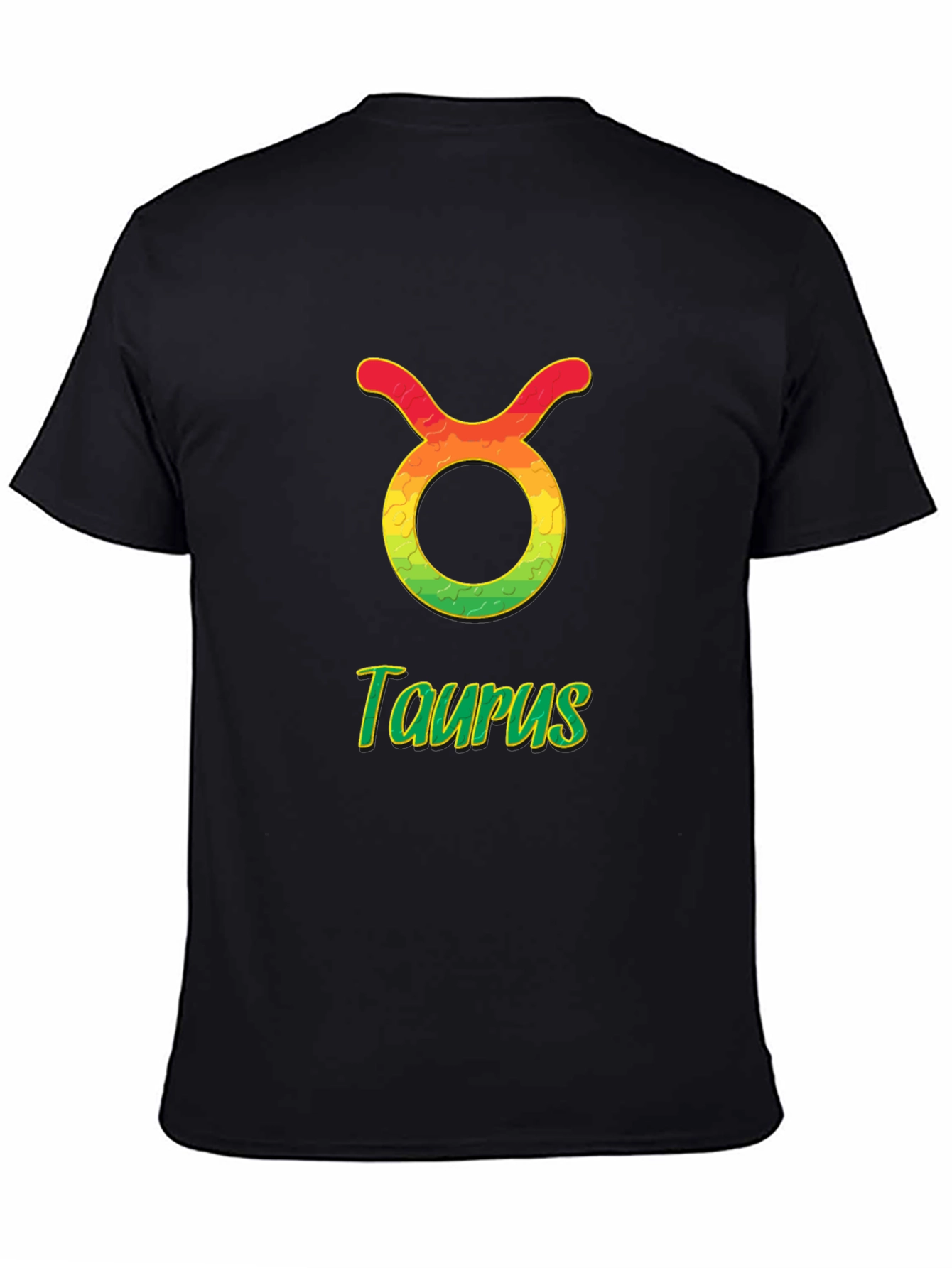 Taurus Zodiac Sign T-Shirt - Black Cotton Tee