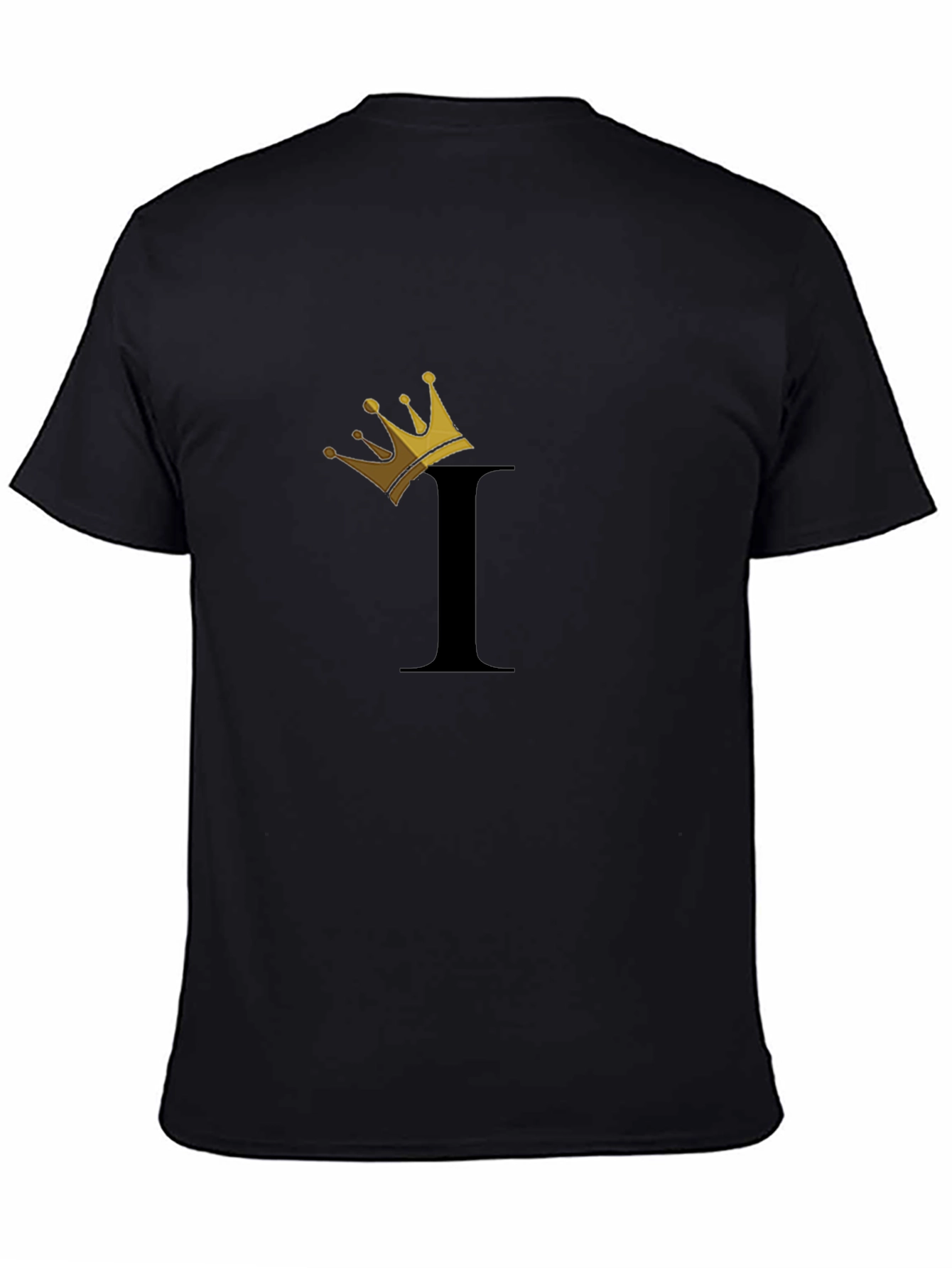 King Initial I Graphic Black T-Shirt