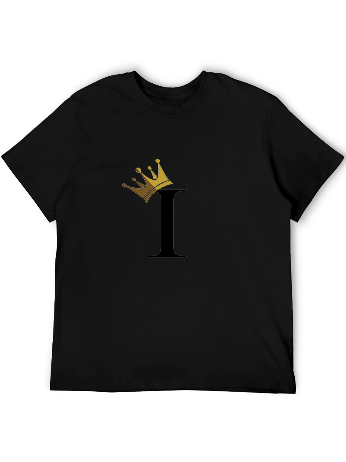 King Initial I Graphic Black T-Shirt