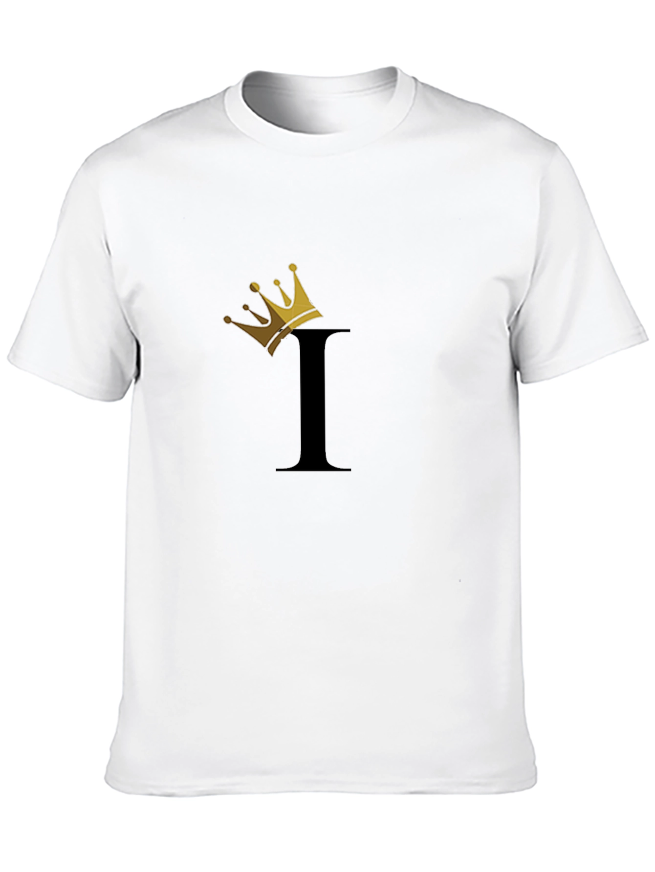 King Initial I Graphic Black T-Shirt