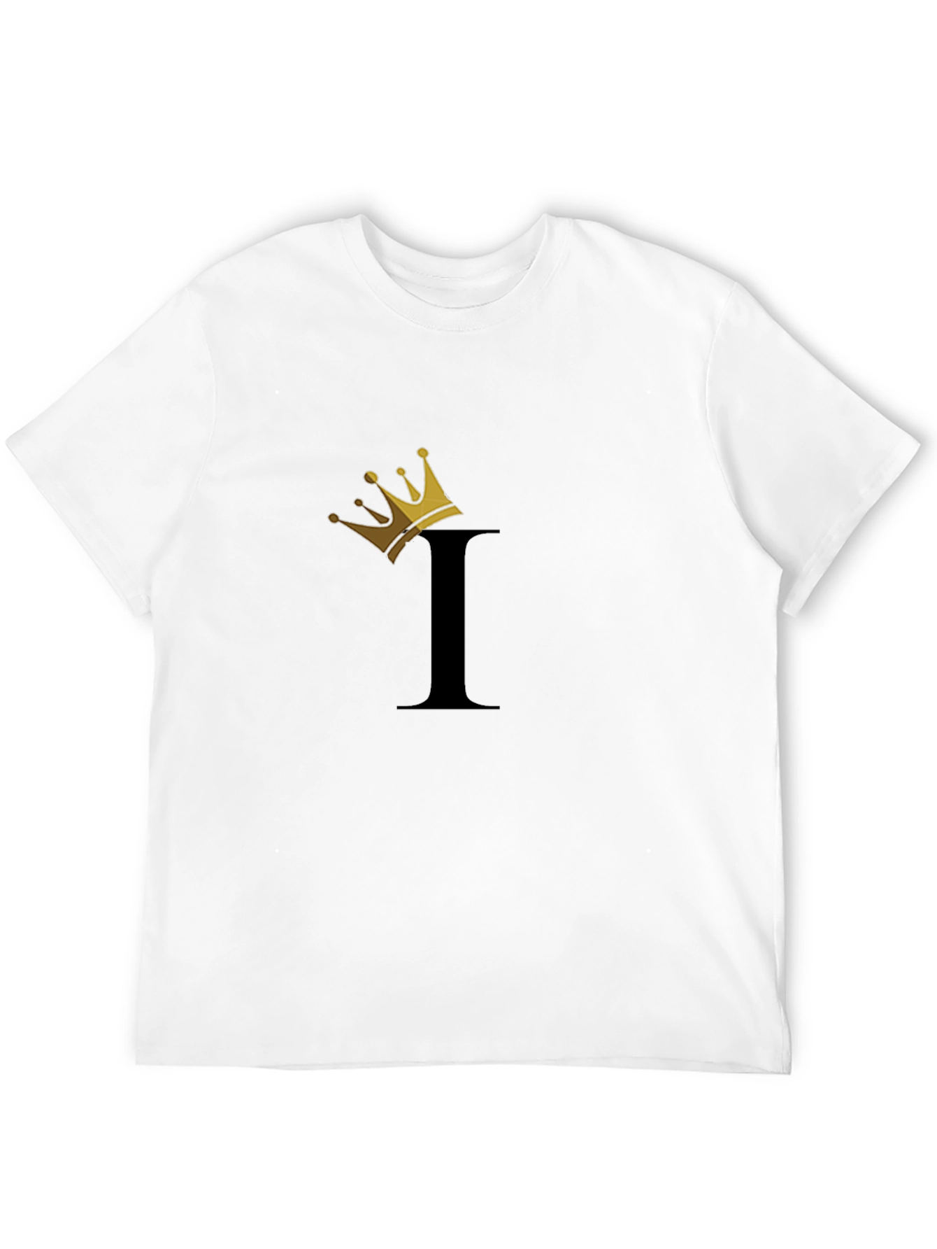 King Initial I Graphic Black T-Shirt