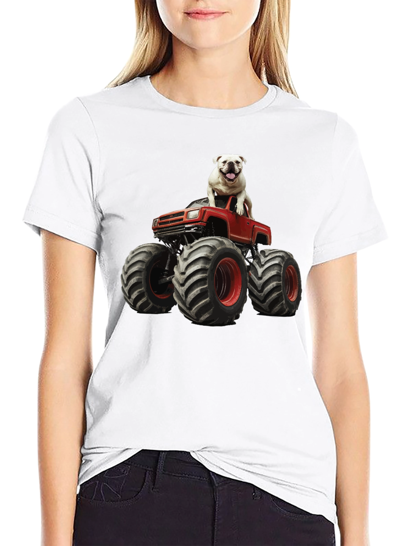 Bulldog Monster Truck Graphic Tee