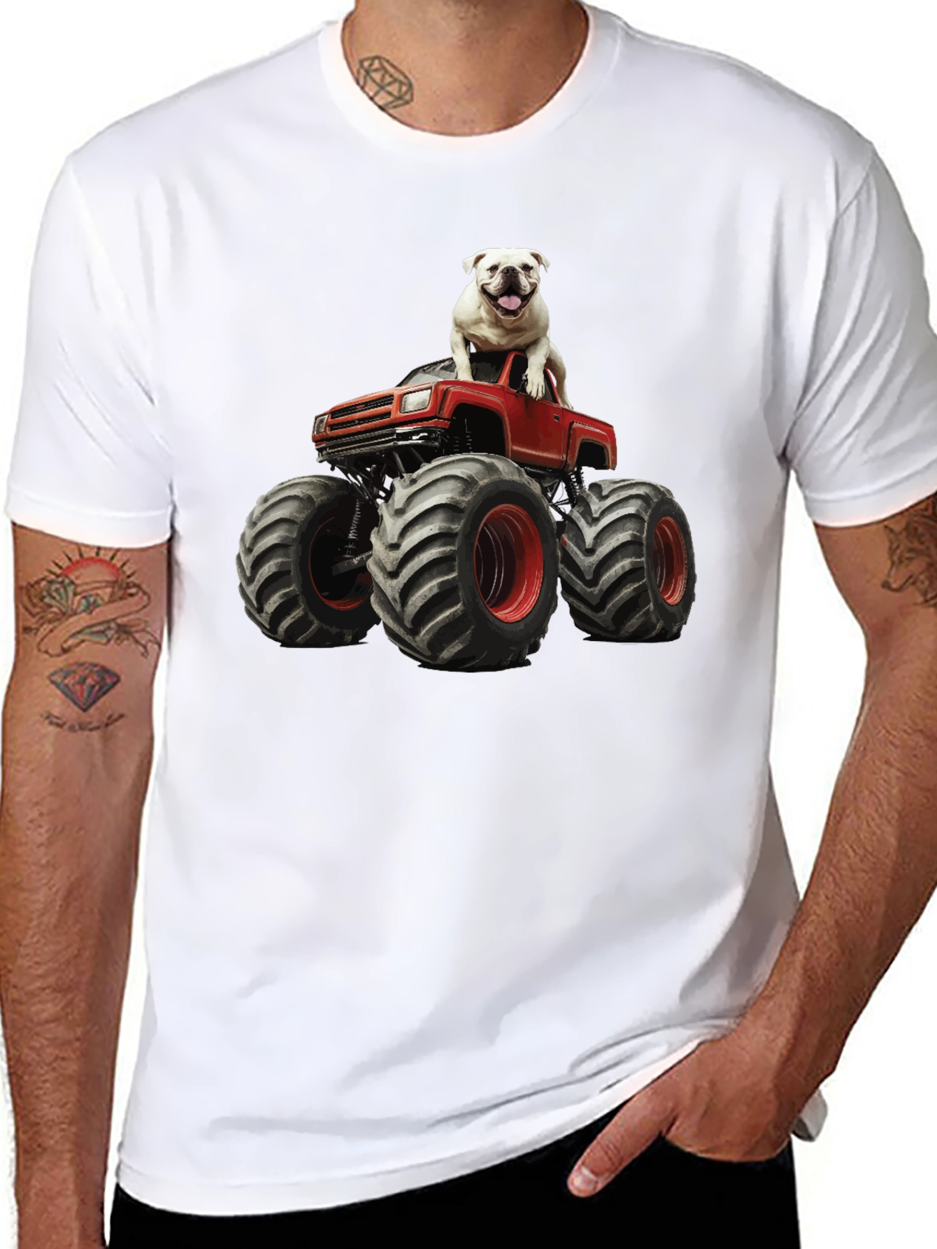 Bulldog Monster Truck Graphic Tee