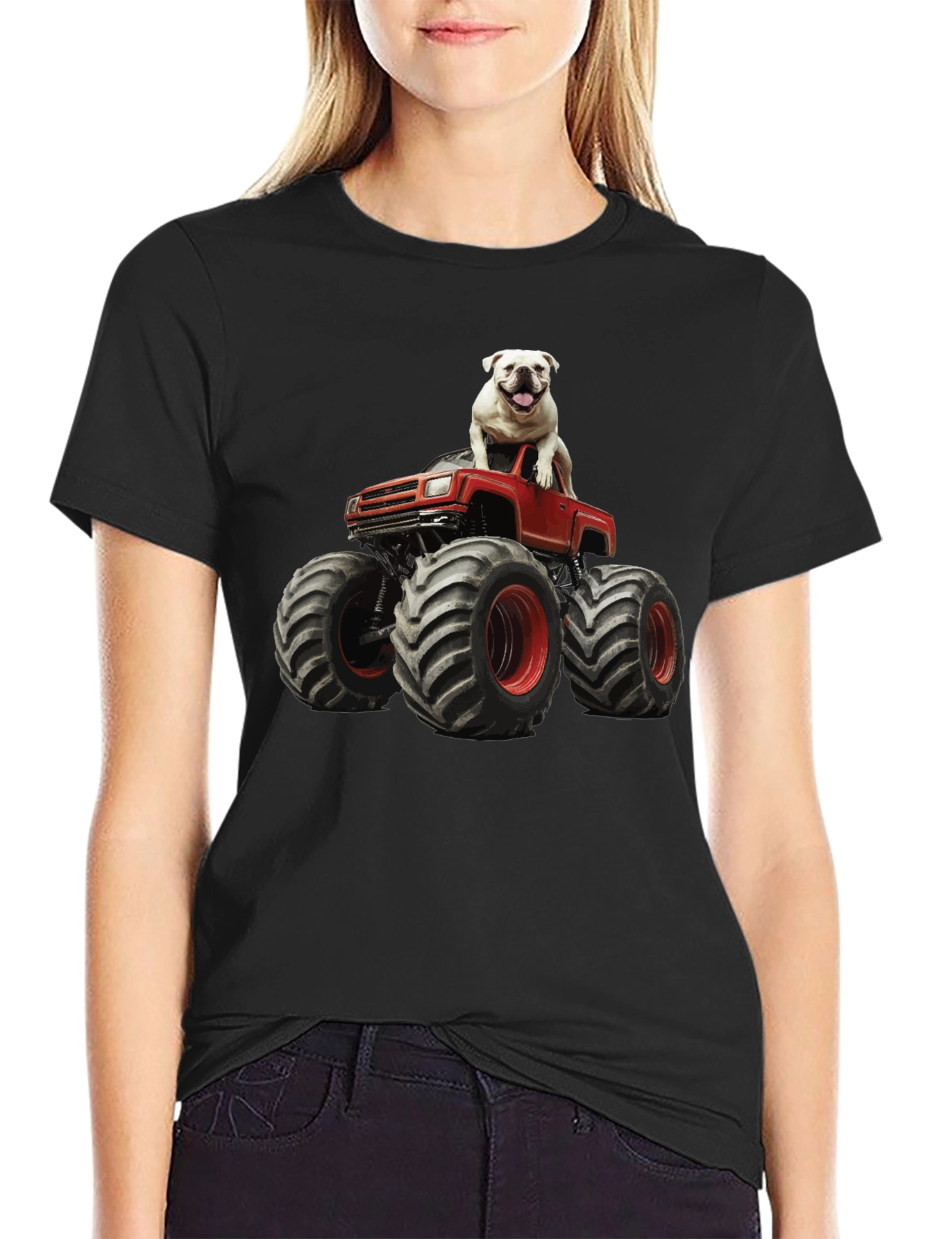 Bulldog Monster Truck Graphic Tee