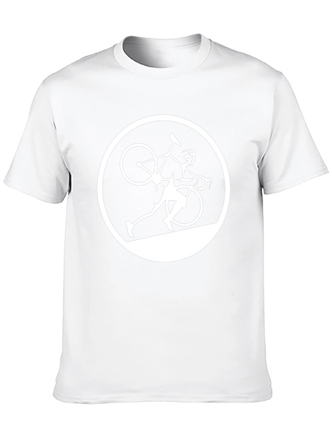 Cyclist Silhouette Graphic Tee - Black