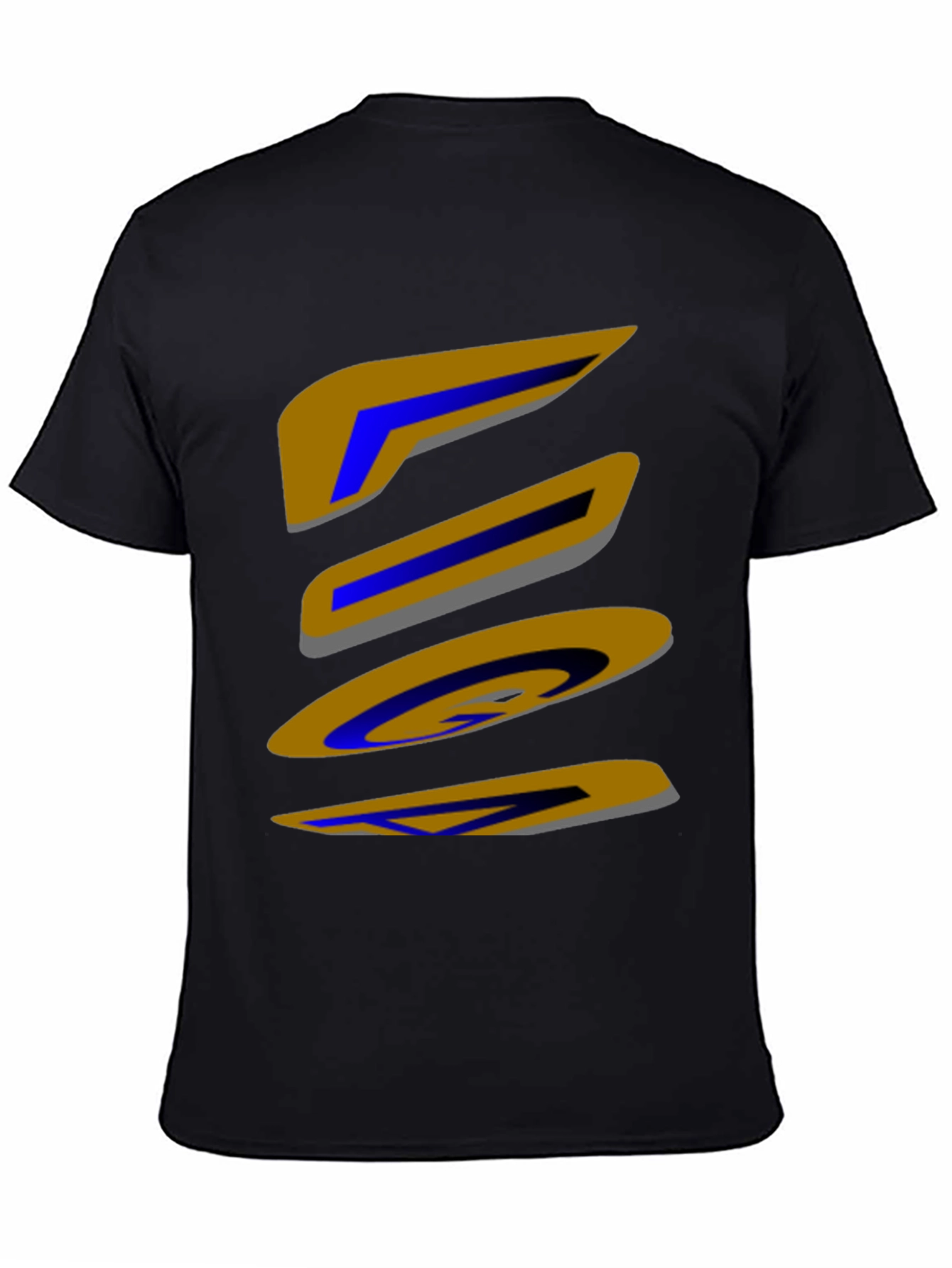 Abstract Shapes Graphic Print Black T-Shirt