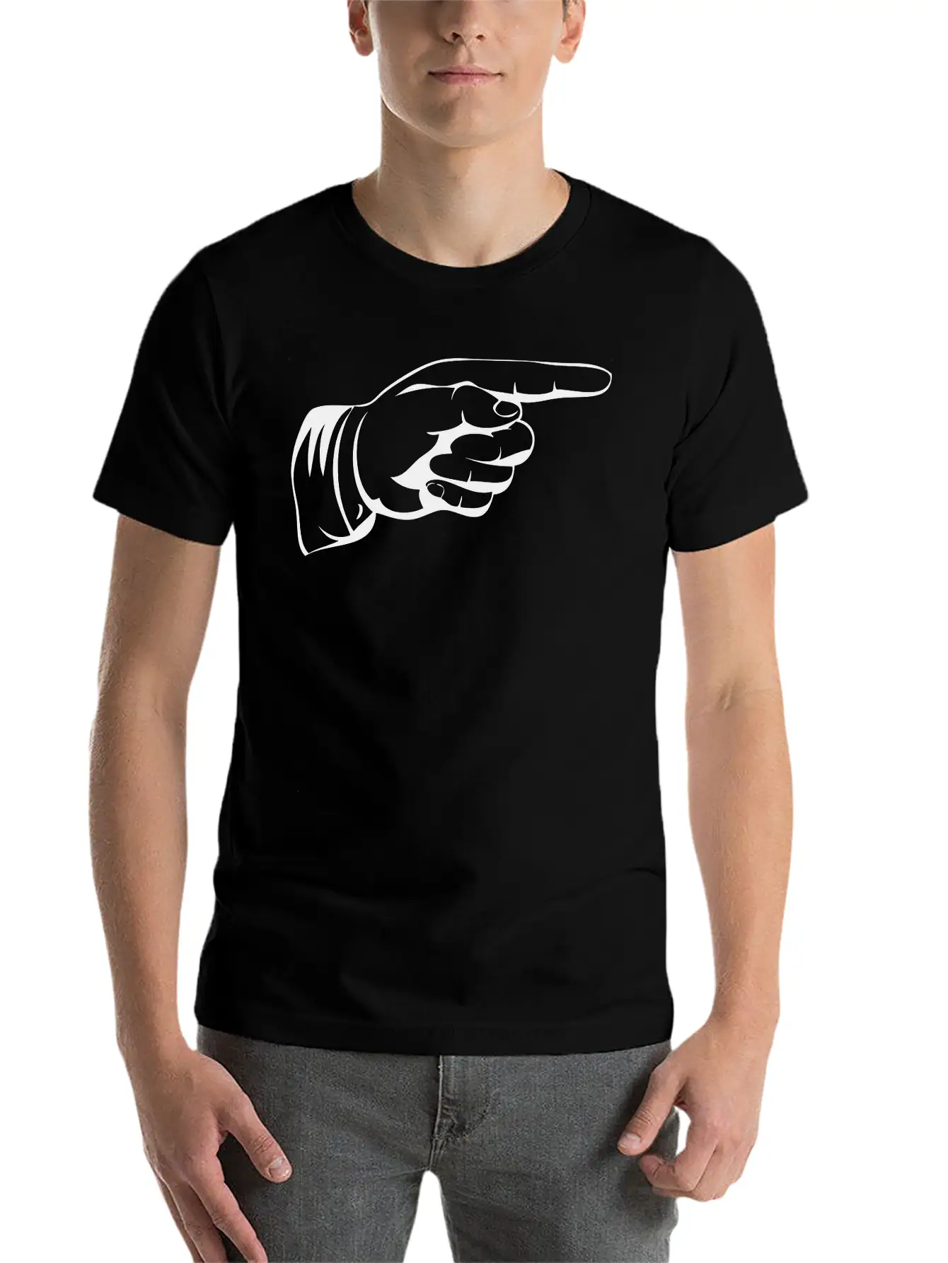Hand Point Unisex Casual T-Shirt – Clean Design For Daily Comfort