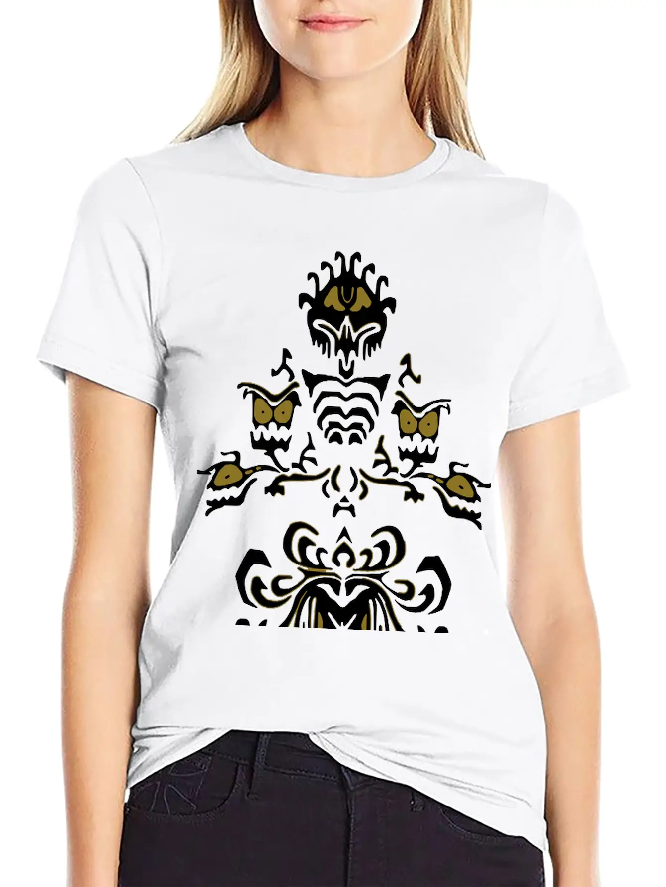Haunted House Walls Unisex Casual T-Shirt – Clean Design For Daily Comfort