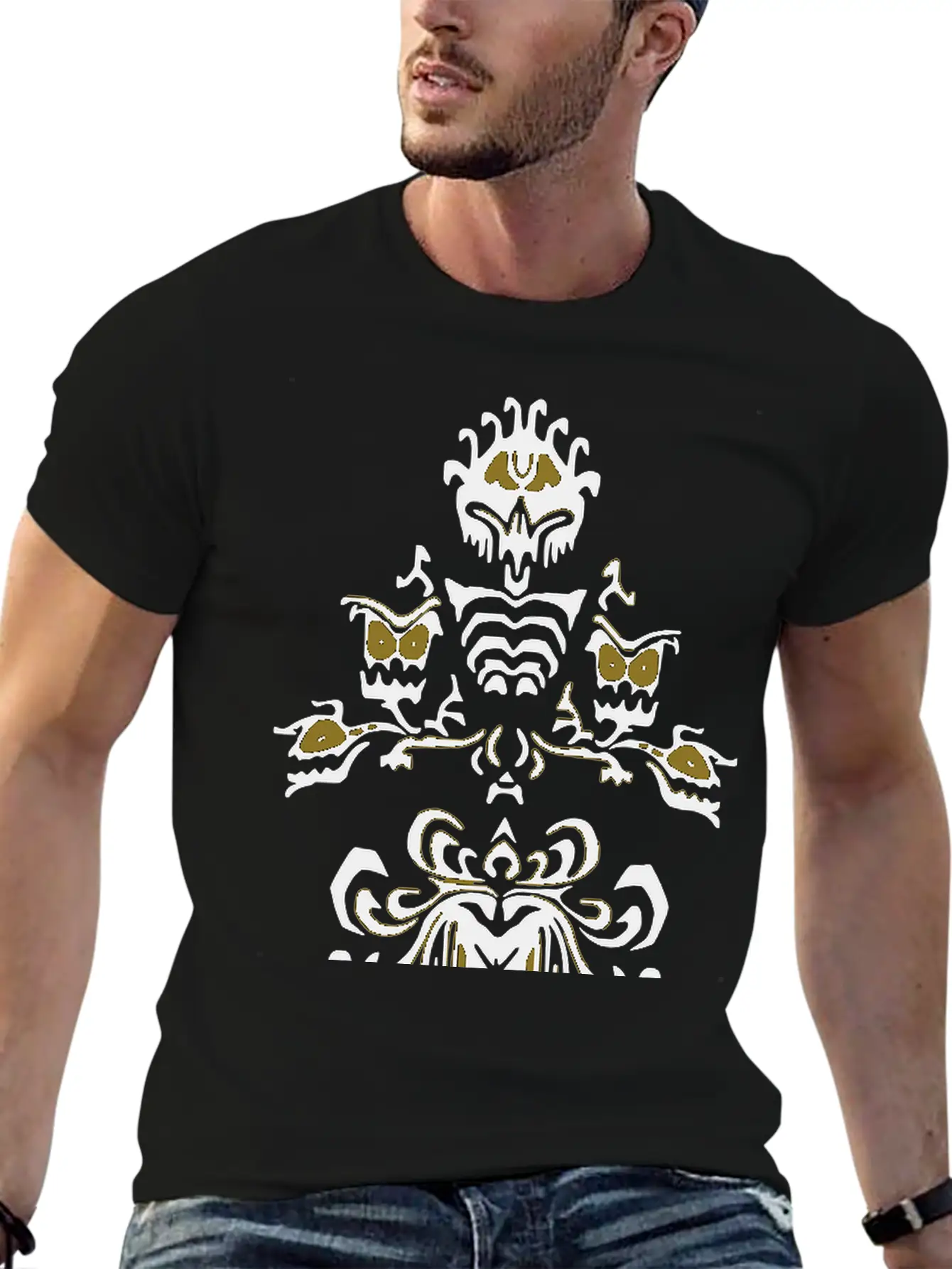 Haunted House Walls Unisex Casual T-Shirt – Clean Design For Daily Comfort