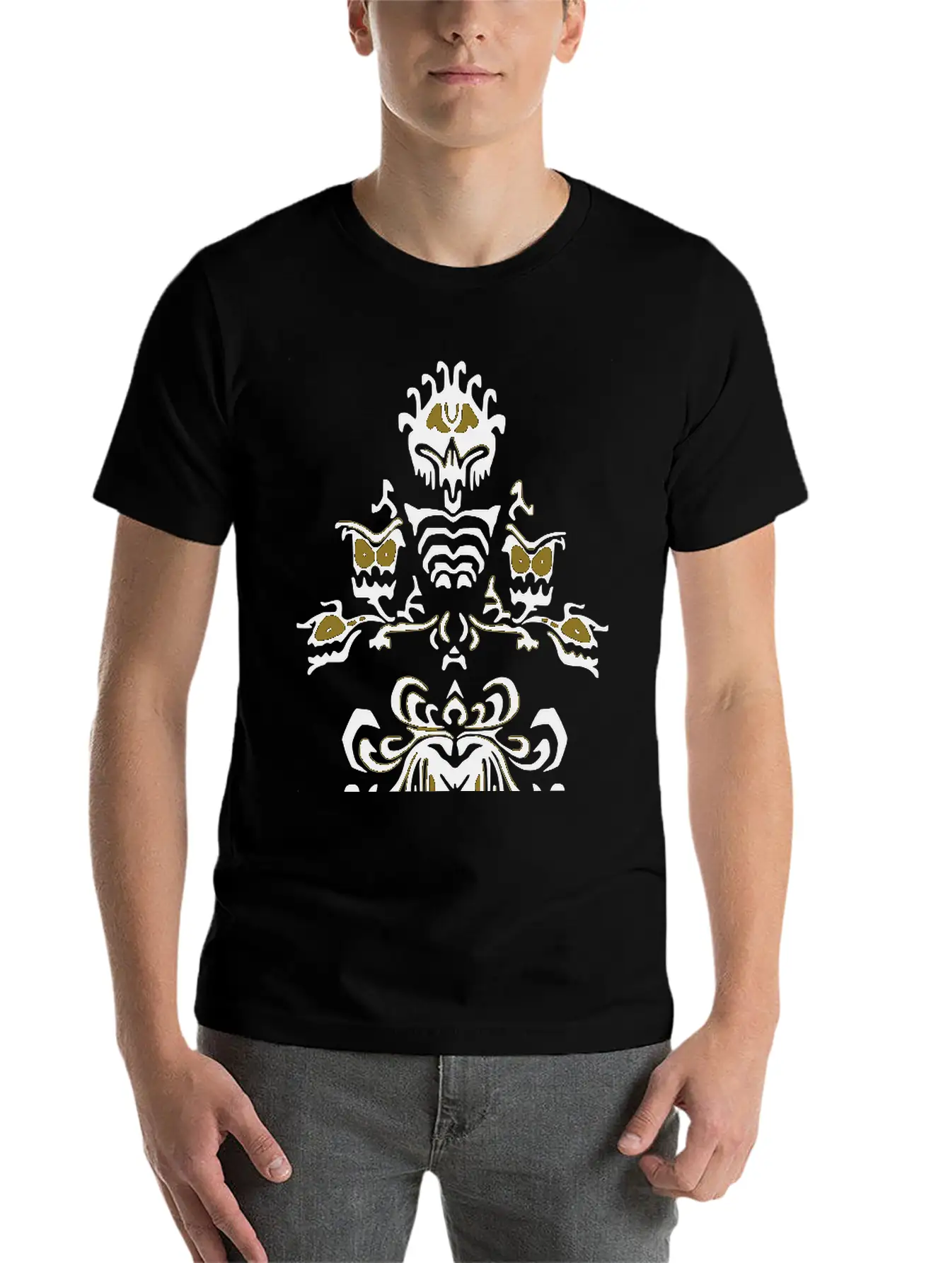 Haunted House Walls Unisex Casual T-Shirt – Clean Design For Daily Comfort