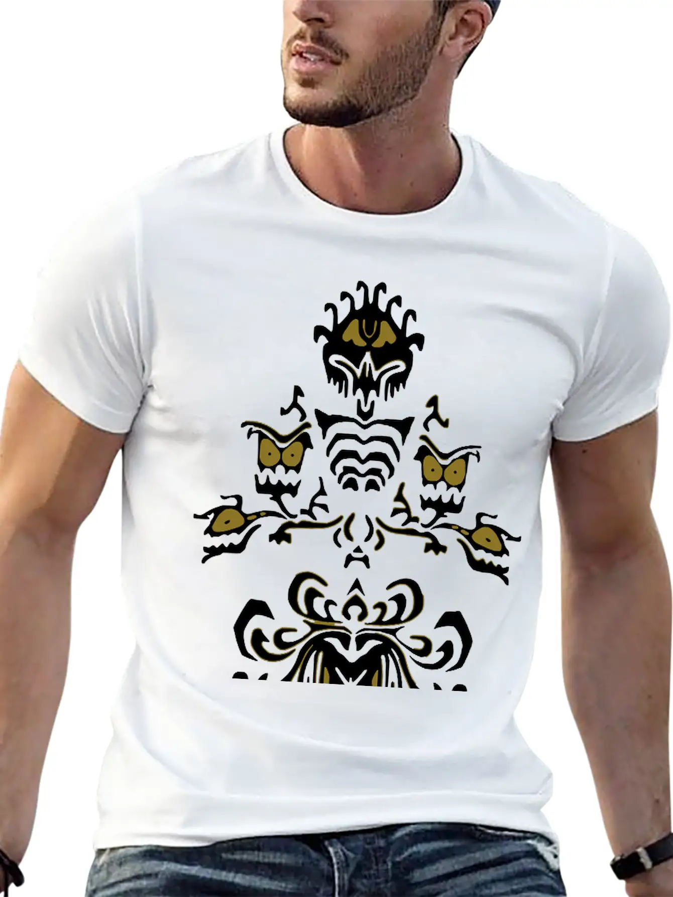 Haunted House Walls Unisex Casual T-Shirt – Clean Design For Daily Comfort
