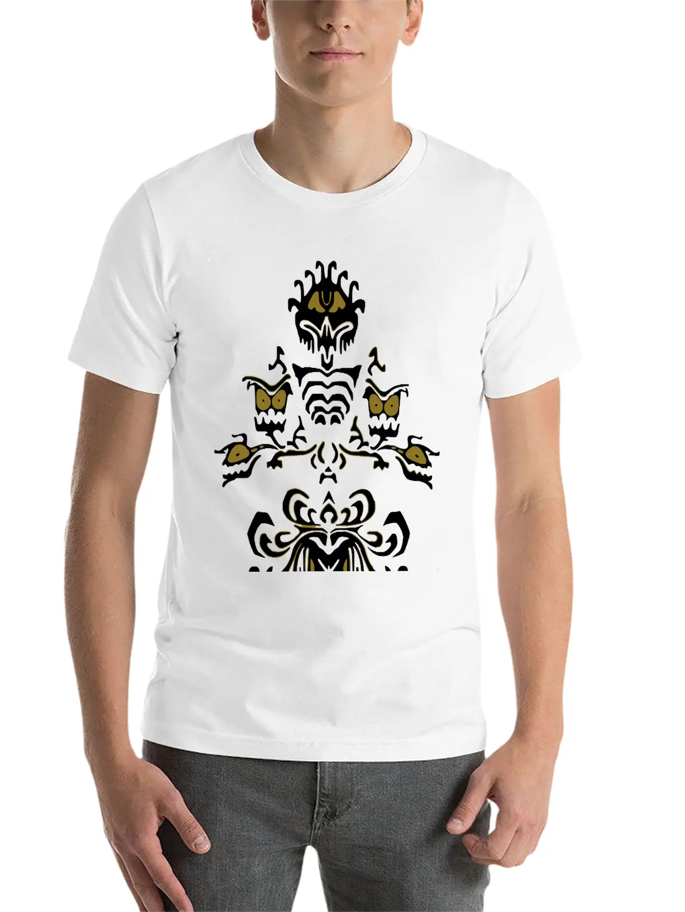 Haunted House Walls Unisex Casual T-Shirt – Clean Design For Daily Comfort