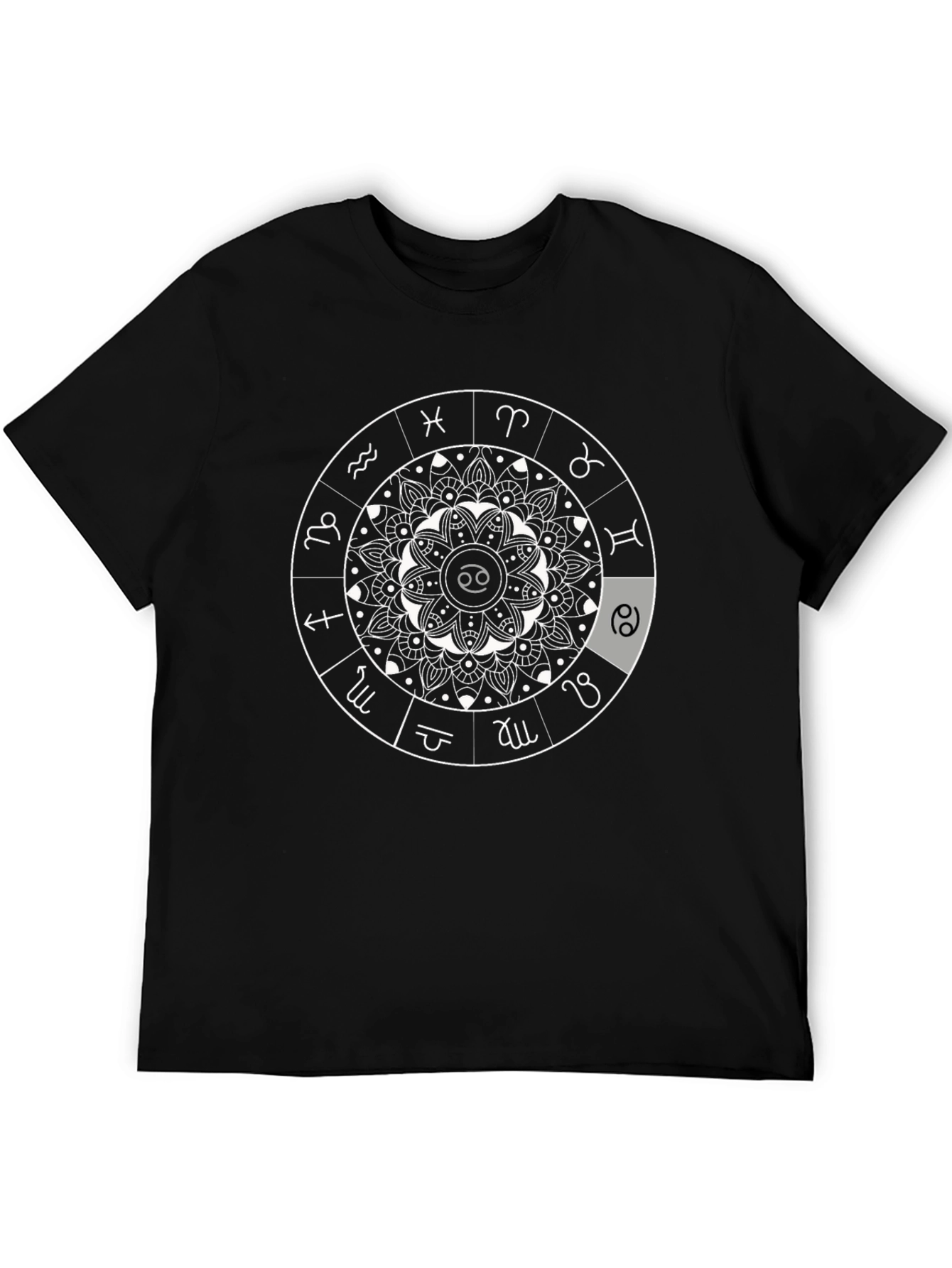 Zodiac Astrology Mandala T-Shirt - Cancer Sign