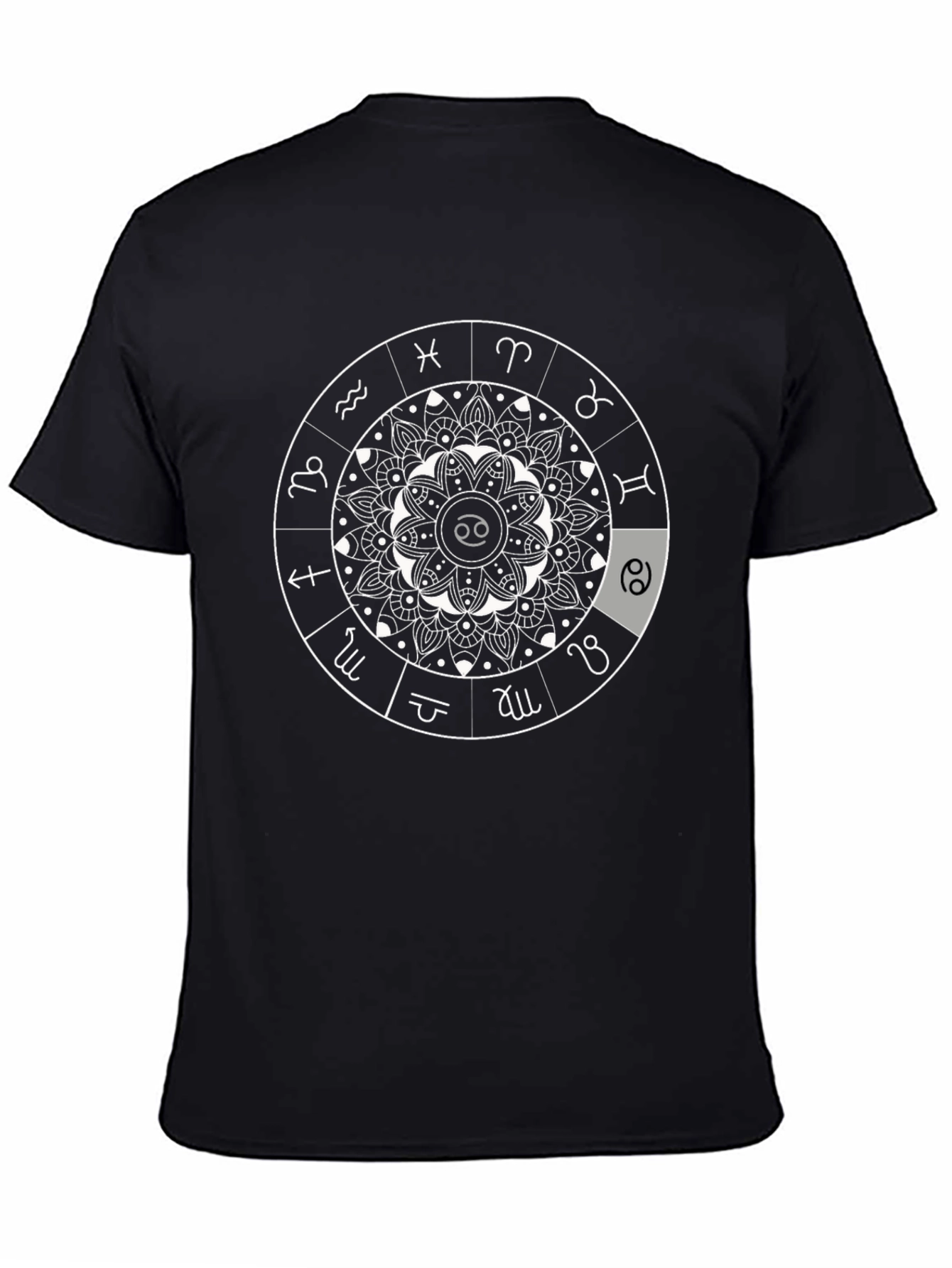 Zodiac Astrology Mandala T-Shirt - Cancer Sign