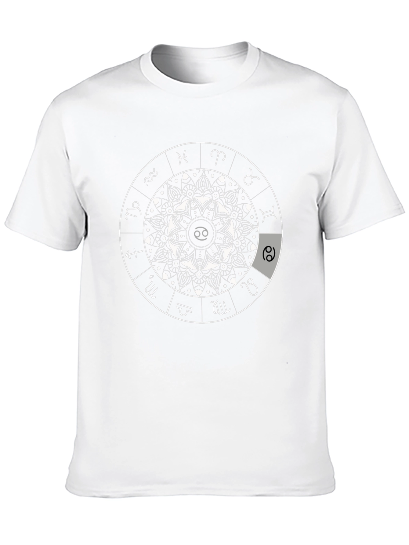 Zodiac Astrology Mandala T-Shirt - Cancer Sign
