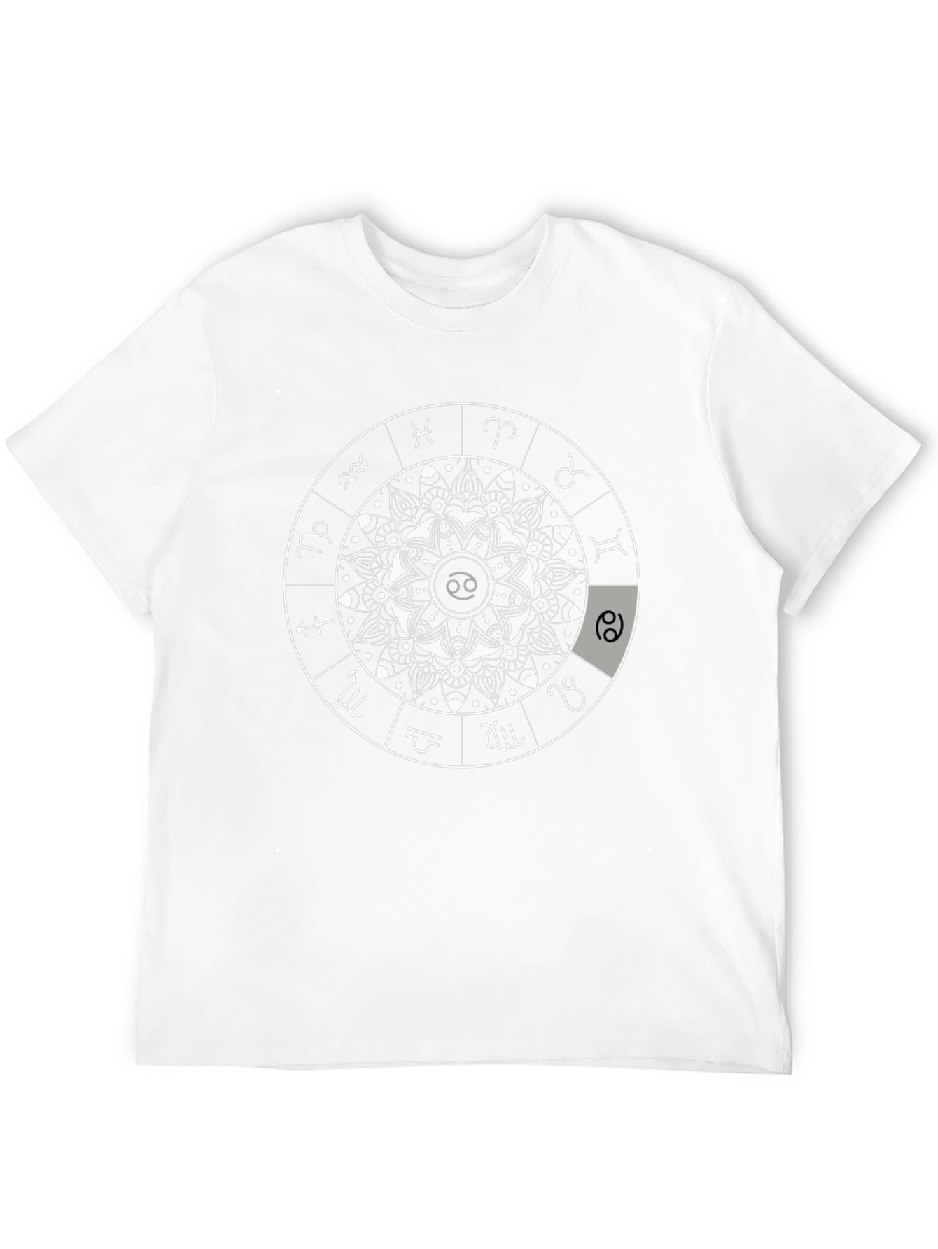 Zodiac Astrology Mandala T-Shirt - Cancer Sign