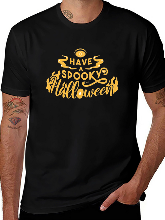 Spooky Halloween Graphic Tee - Black T-Shirt