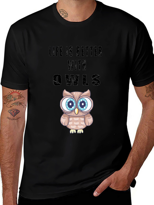 Life is Better With Owls Graphic T-Shirt