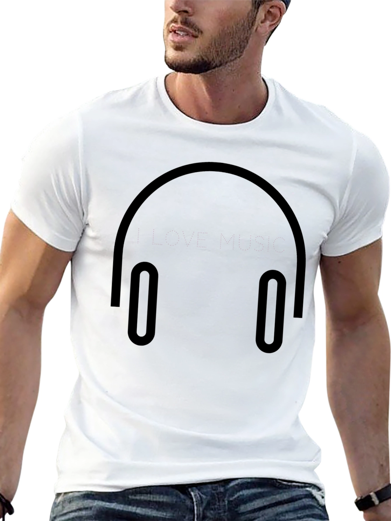 I Love Music Black T-Shirt