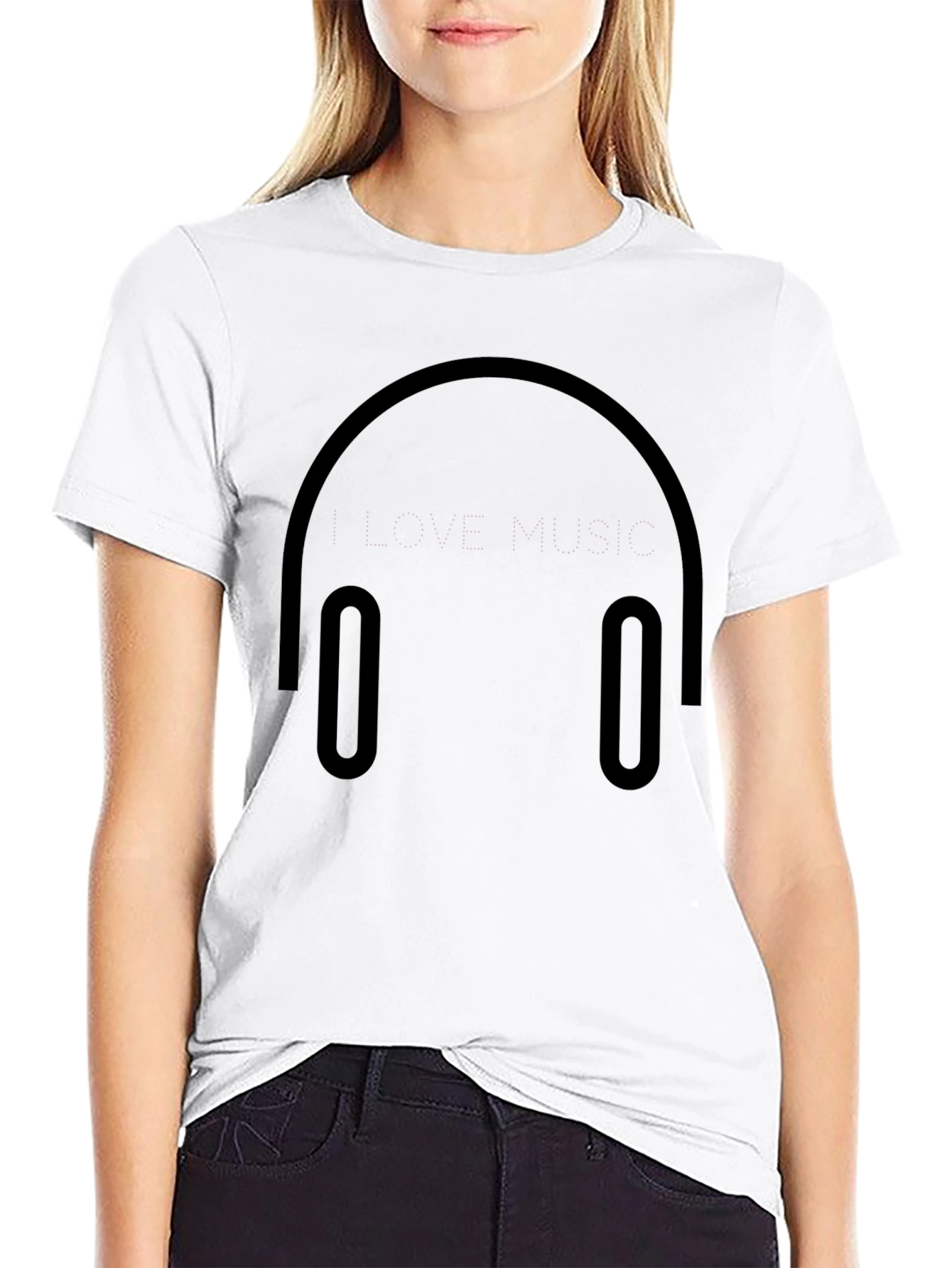 I Love Music Black T-Shirt