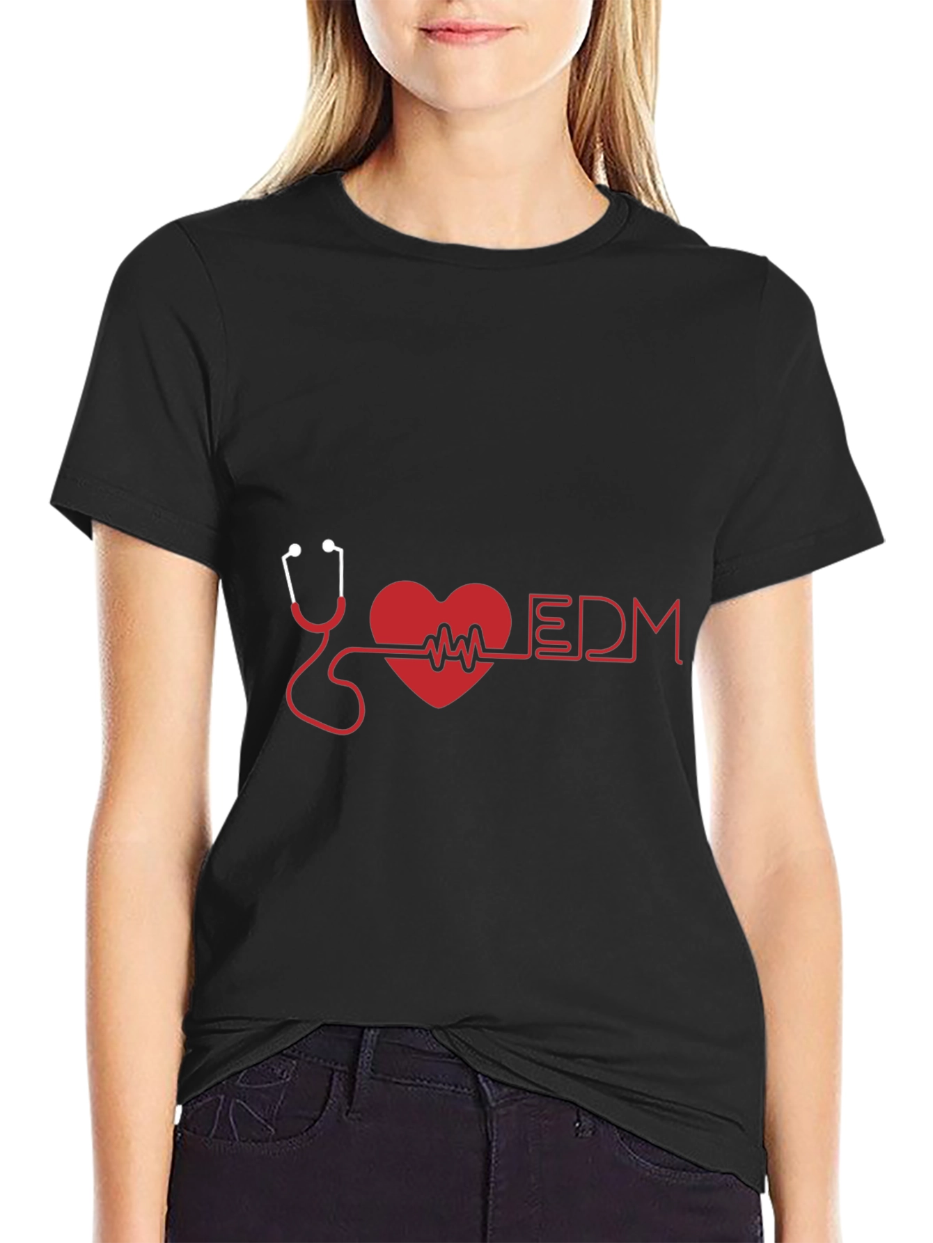 EDM Heartbeat Stethoscope T-Shirt - Music Lover