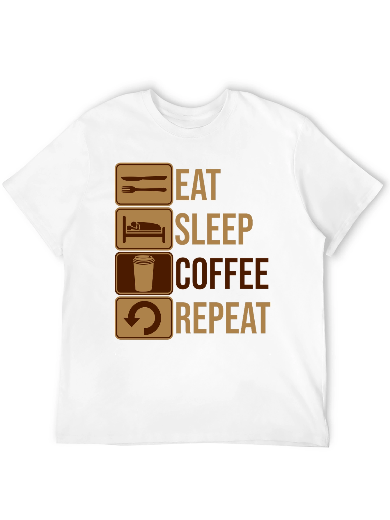 Eat Sleep Coffee Repeat Graphic T-Shirt