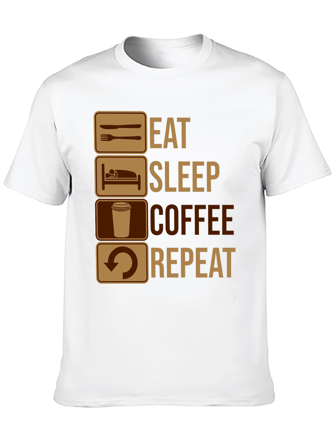 Eat Sleep Coffee Repeat Graphic T-Shirt