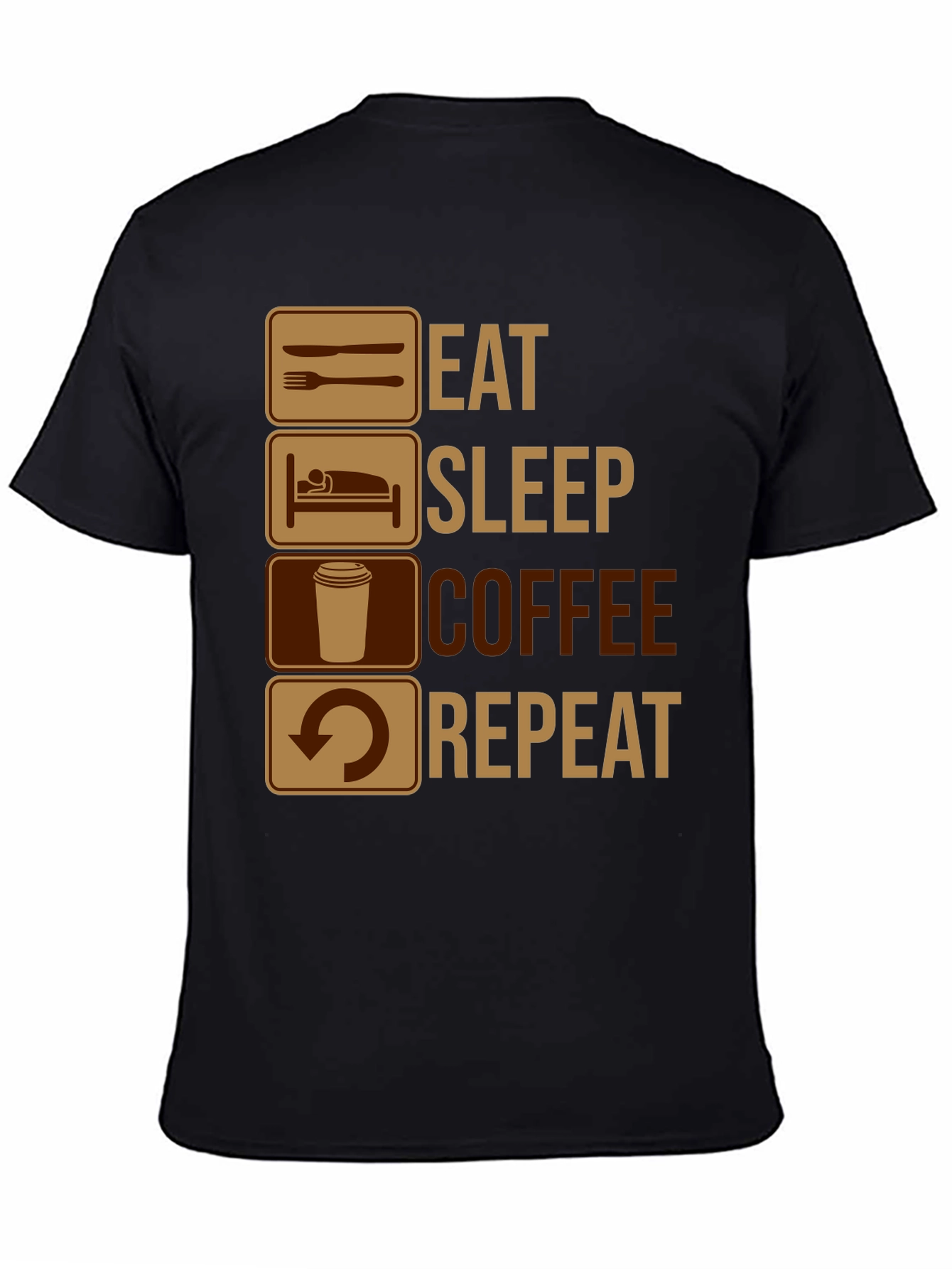 Eat Sleep Coffee Repeat Graphic T-Shirt