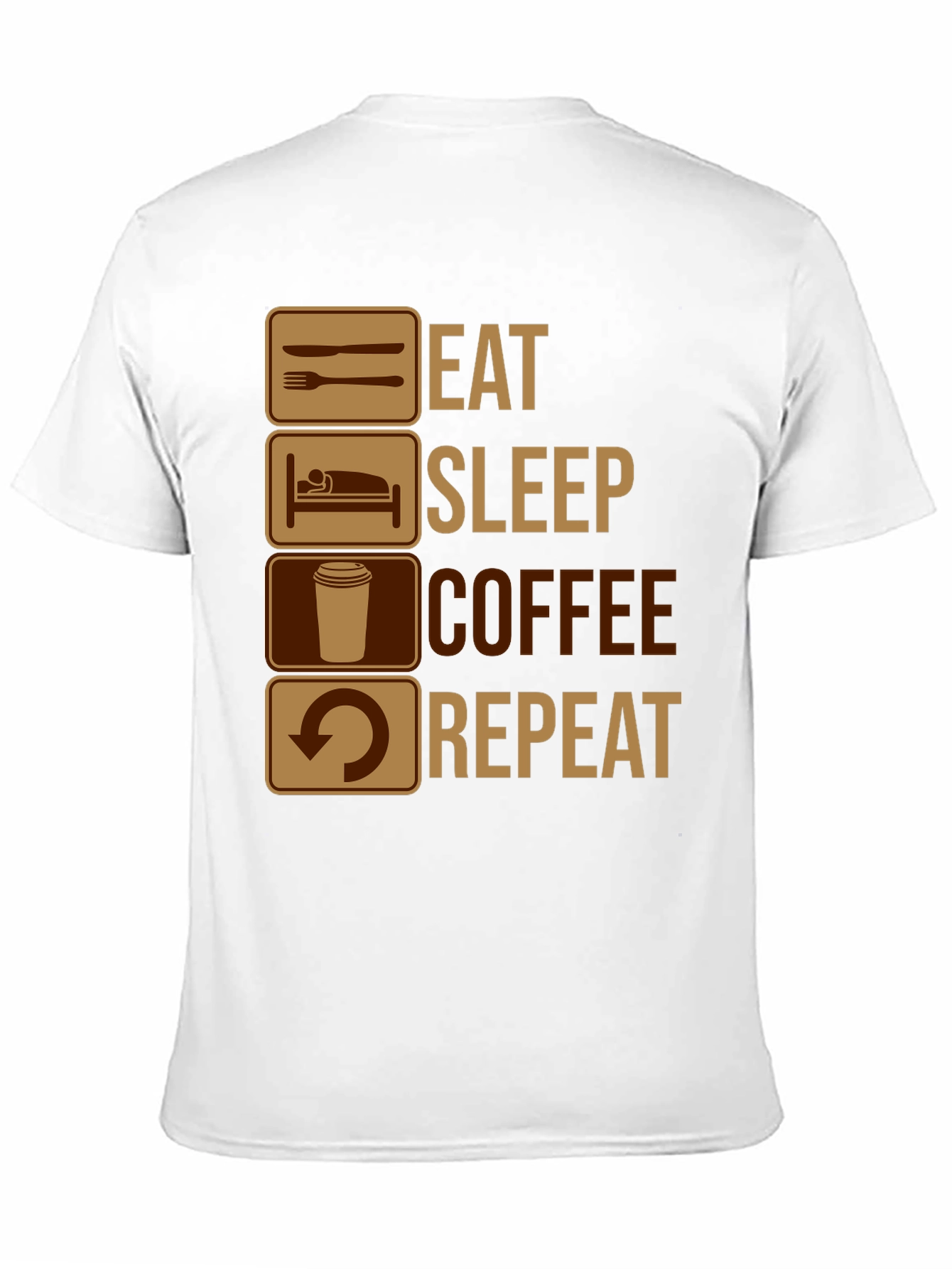 Eat Sleep Coffee Repeat Graphic T-Shirt