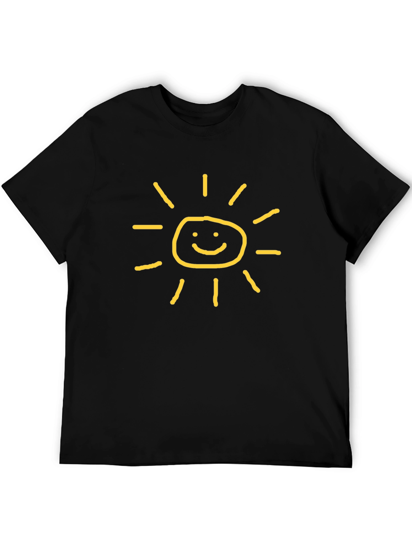 Sunny Day Black T-Shirt - Joyful Graphic Tee