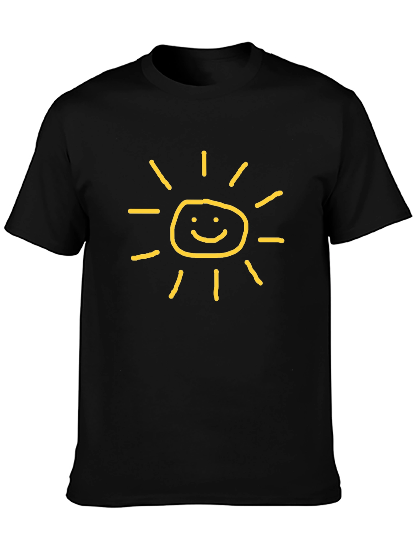Sunny Day Black T-Shirt - Joyful Graphic Tee