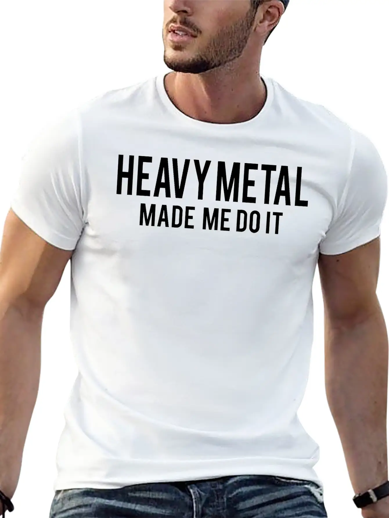 Heavy Metal Made Me Do It Unisex Casual T-Shirt – Clean Design For Daily Comfort