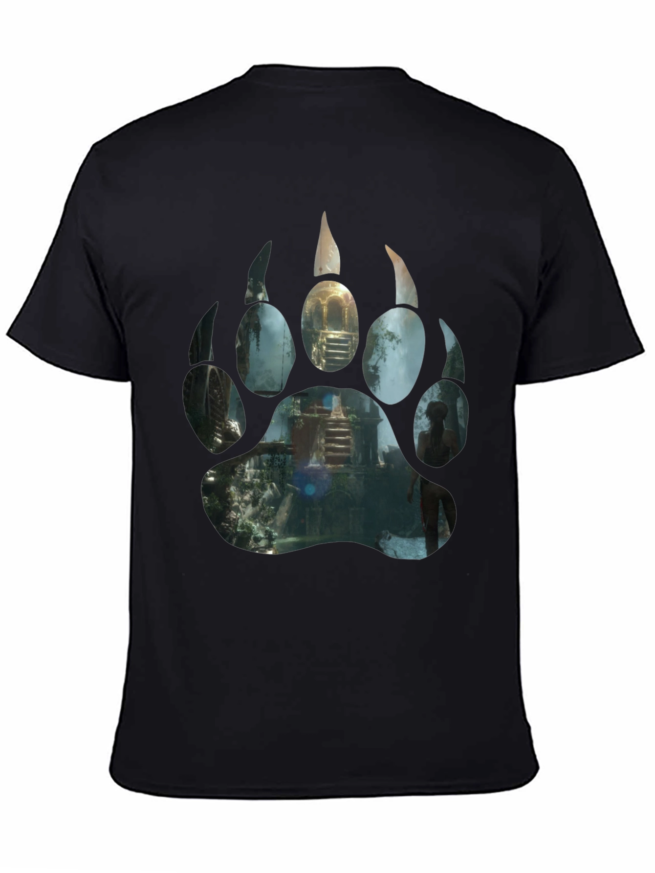 Tomb Raider Shadow Paw Print Graphic T-Shirt