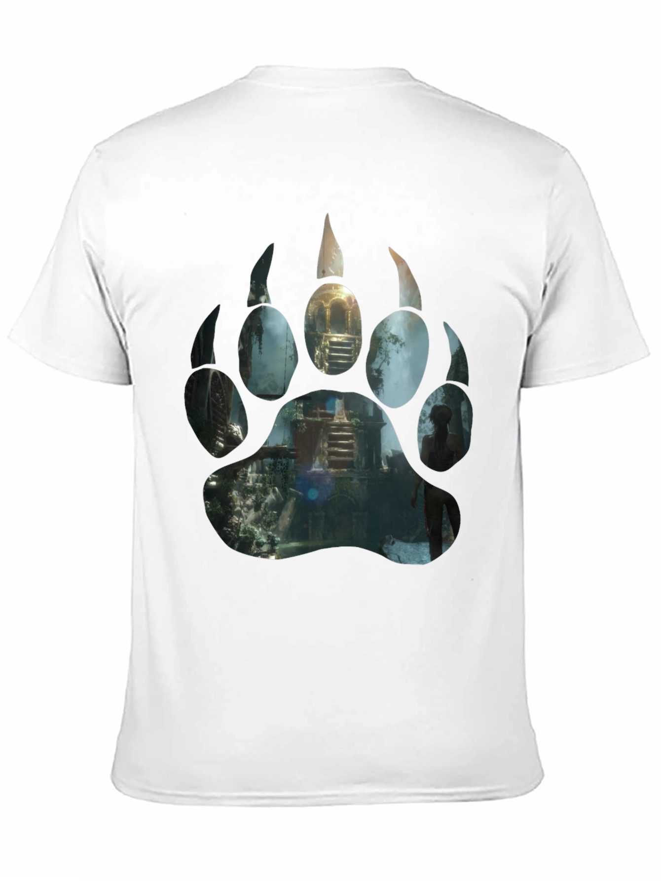 Tomb Raider Shadow Paw Print Graphic T-Shirt