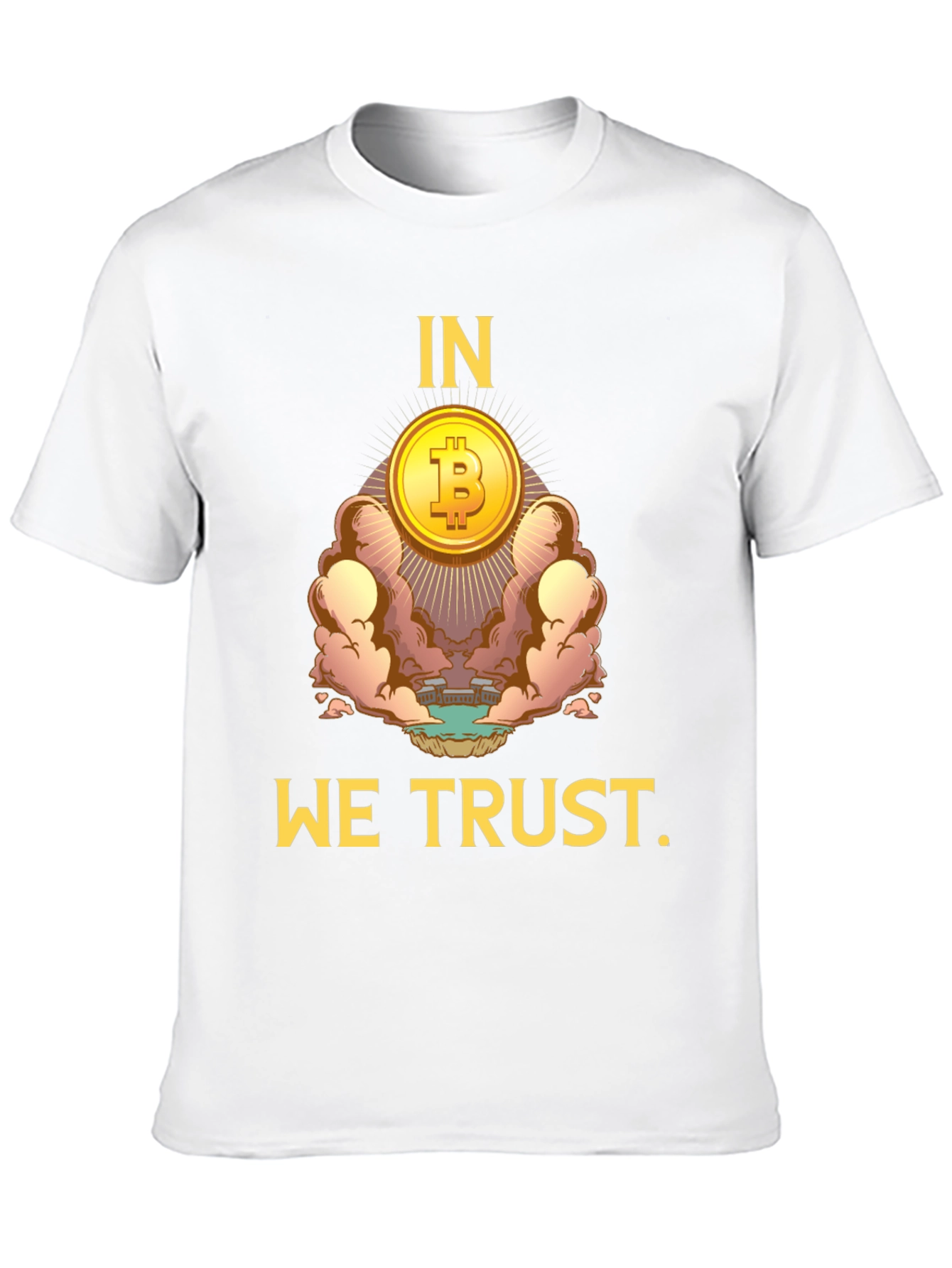 Bitcoin Crypto Currency Black T-Shirt - In We Trust