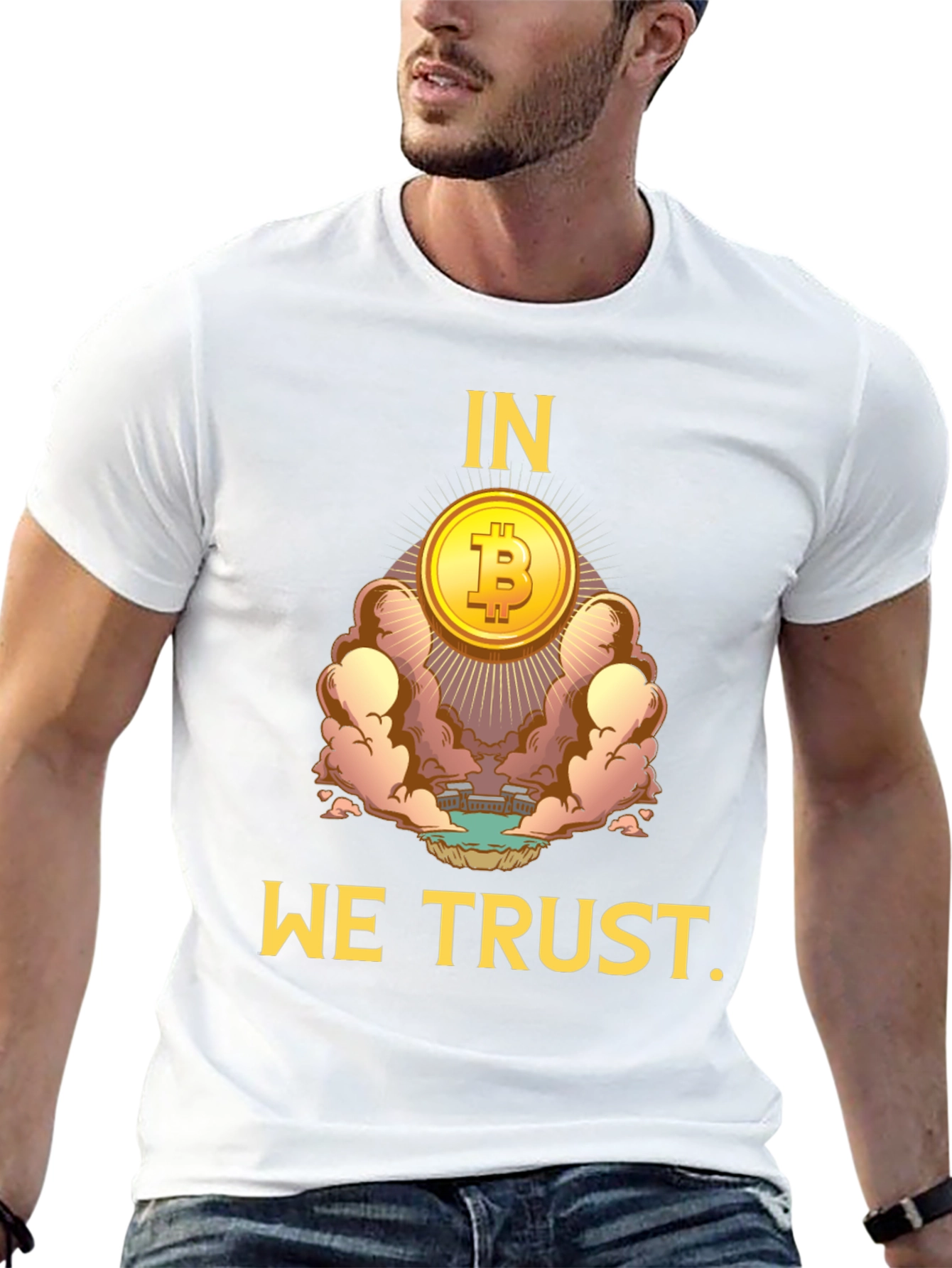 Bitcoin Crypto Currency Black T-Shirt - In We Trust