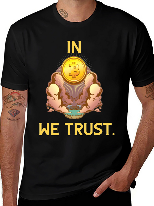Bitcoin Crypto Currency Black T-Shirt - In We Trust
