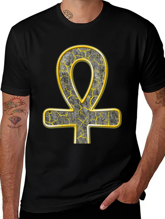 Ankh Symbol Graphic Tee - Egyptian Cross of Life Shirt