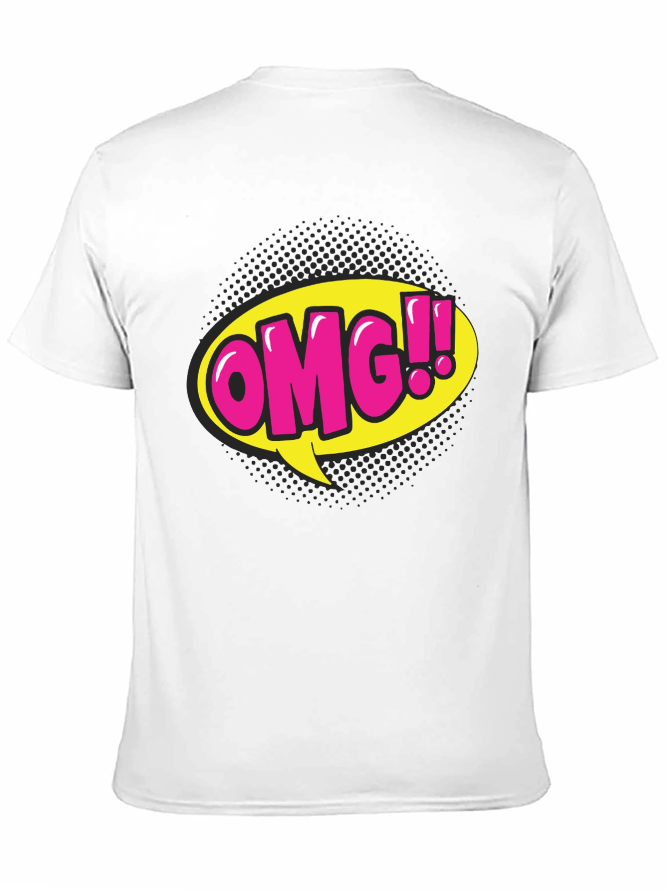 OMG Comic Graphic Print Black Tee