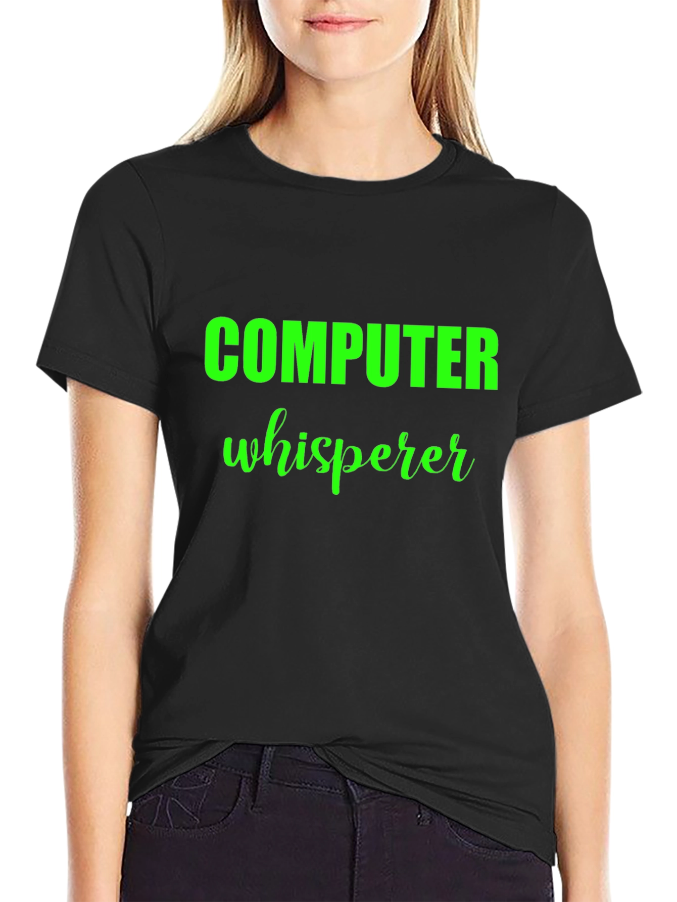 Computer Whisperer Black T-Shirt